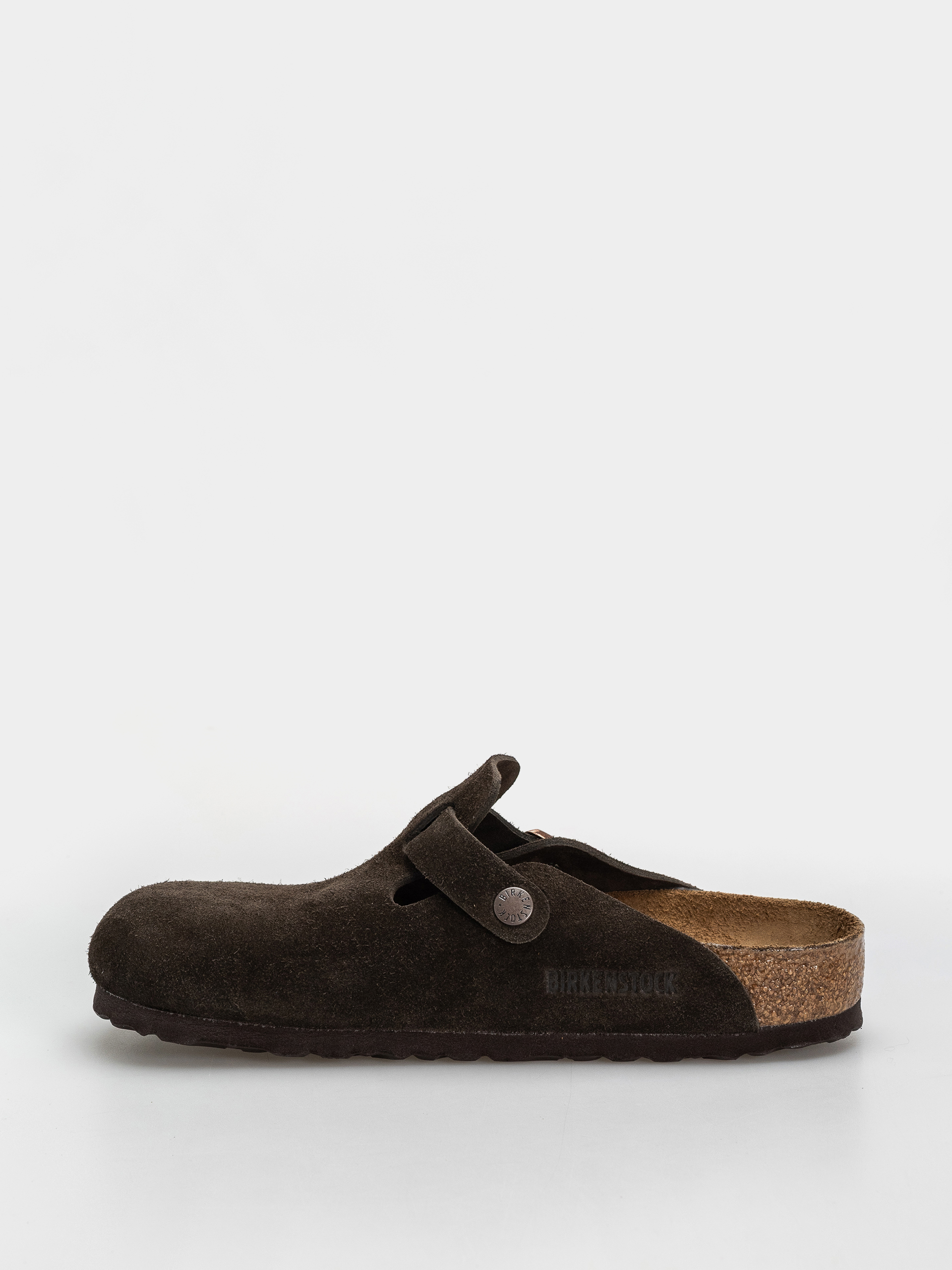 Šľapky Birkenstock Boston Suede Leather Regular (mocca)