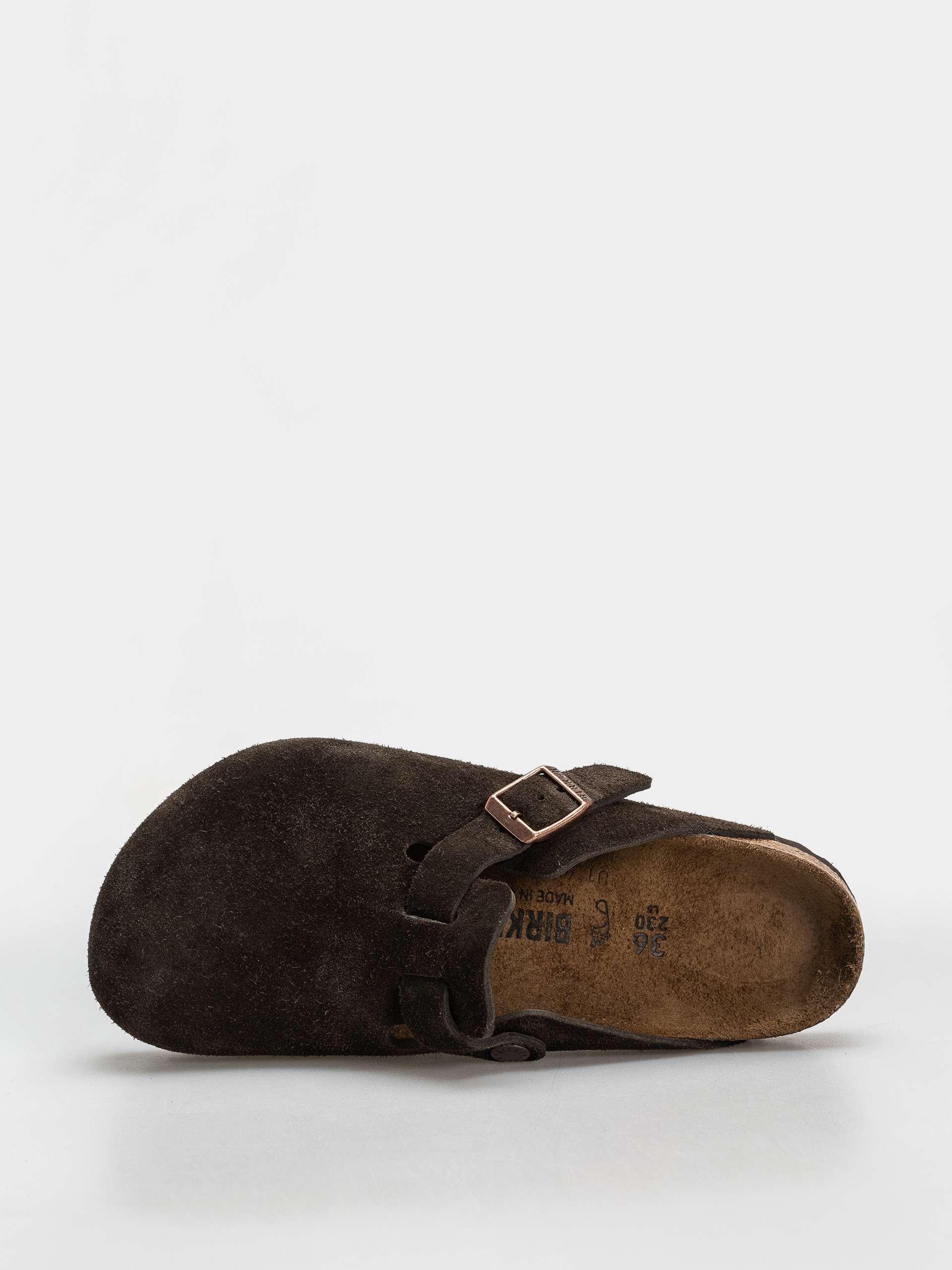 Šľapky Birkenstock Boston Suede Leather Regular (mocca)