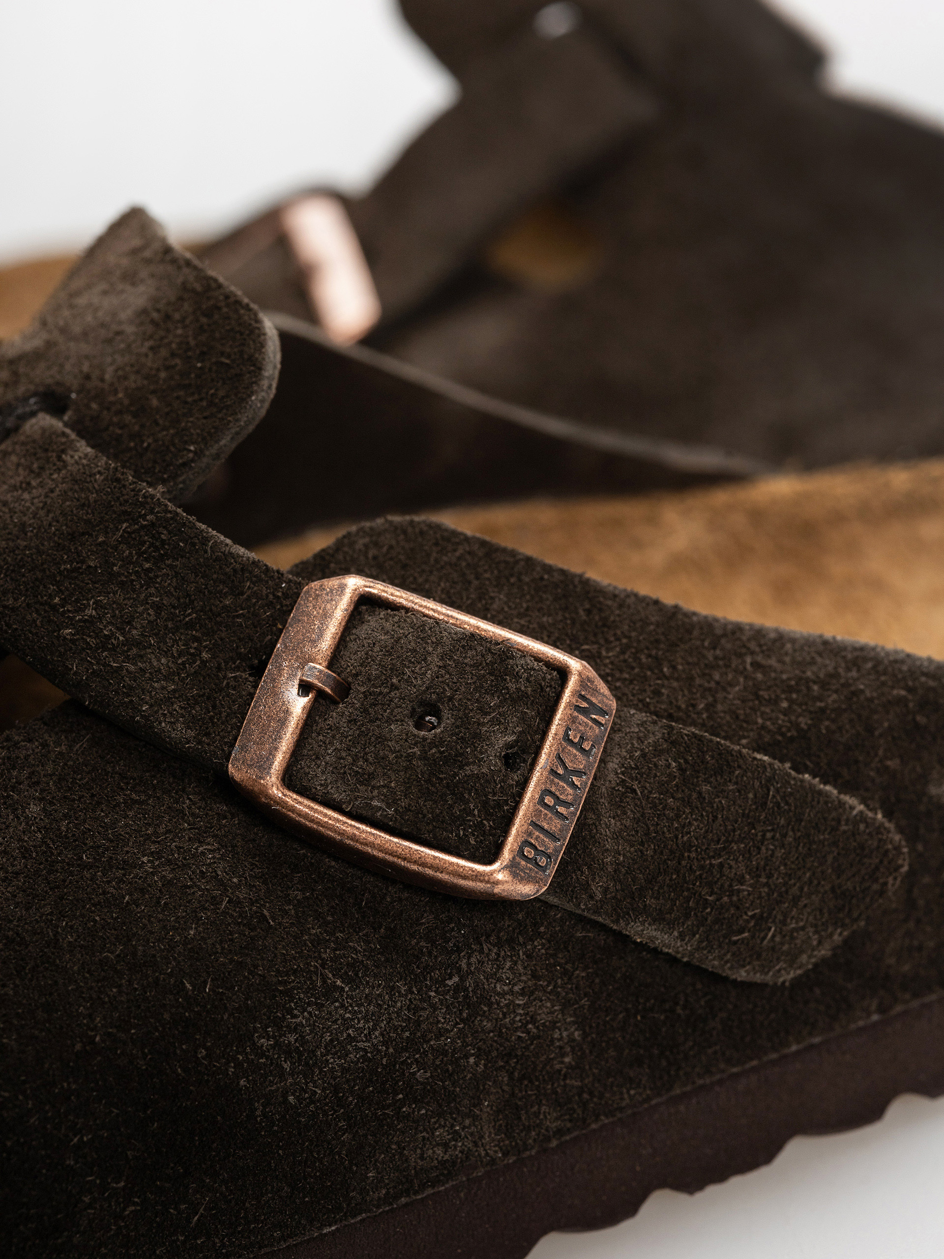 Šľapky Birkenstock Boston Suede Leather Regular (mocca)