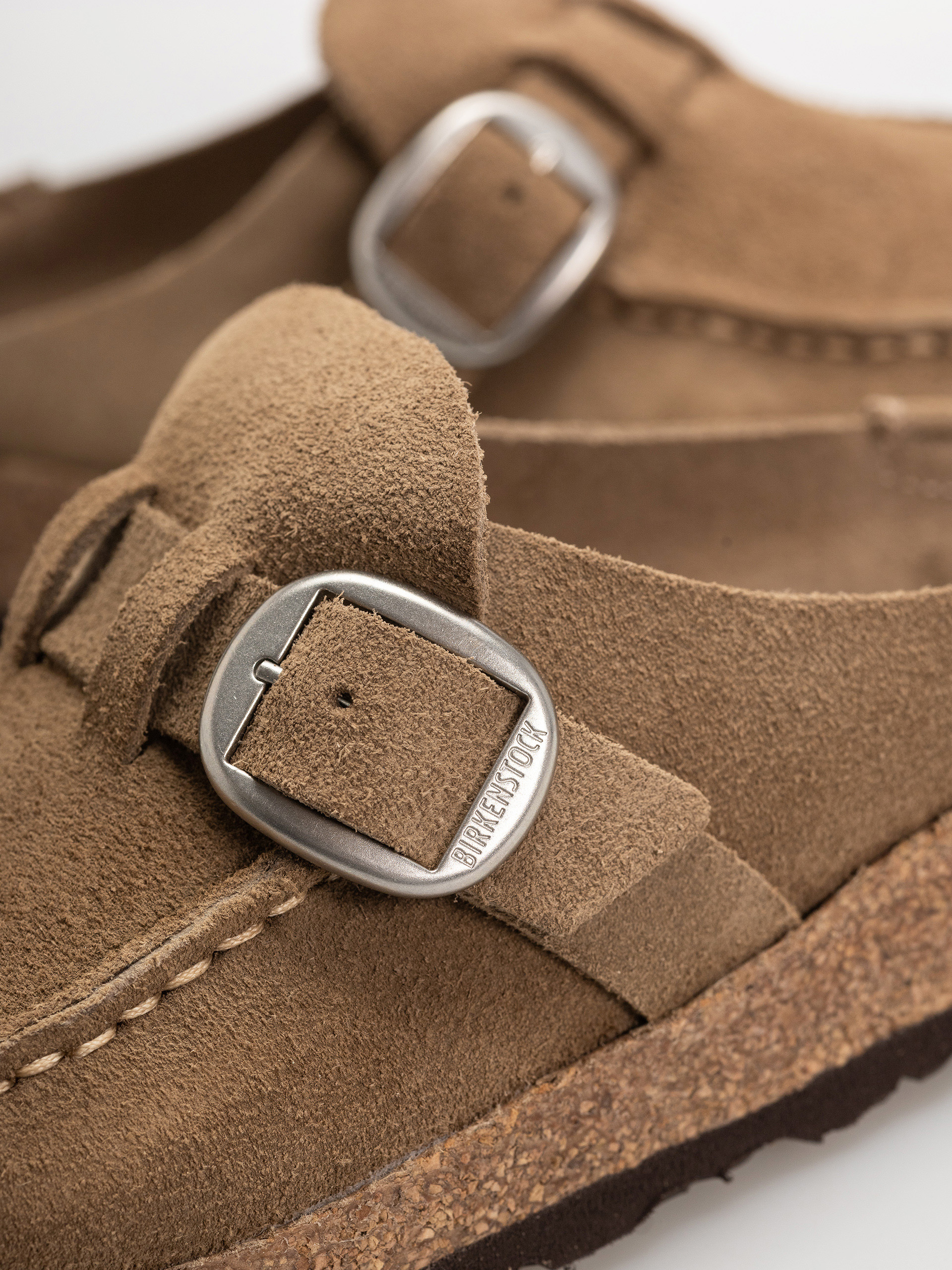 Šľapky Birkenstock Buckley Suede Leather Narrow Wmn (gray taupe)