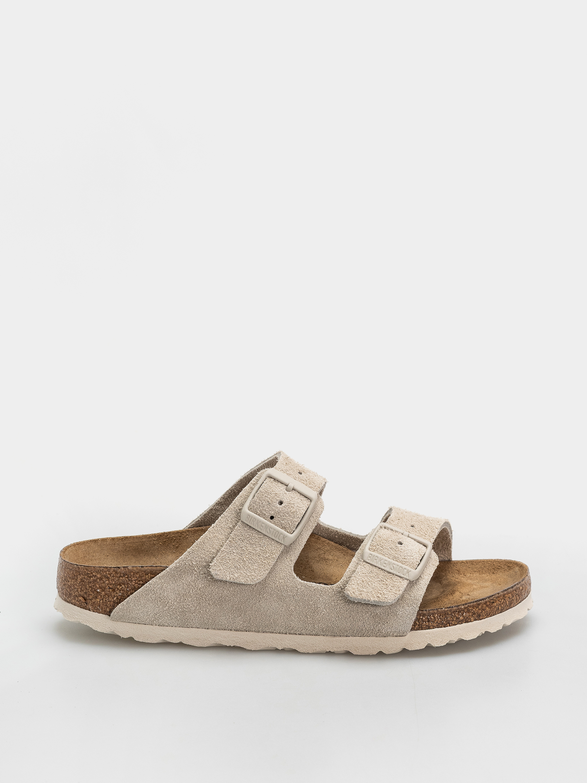 Šľapky Birkenstock Arizona Suede Leather Narrow (oyster)