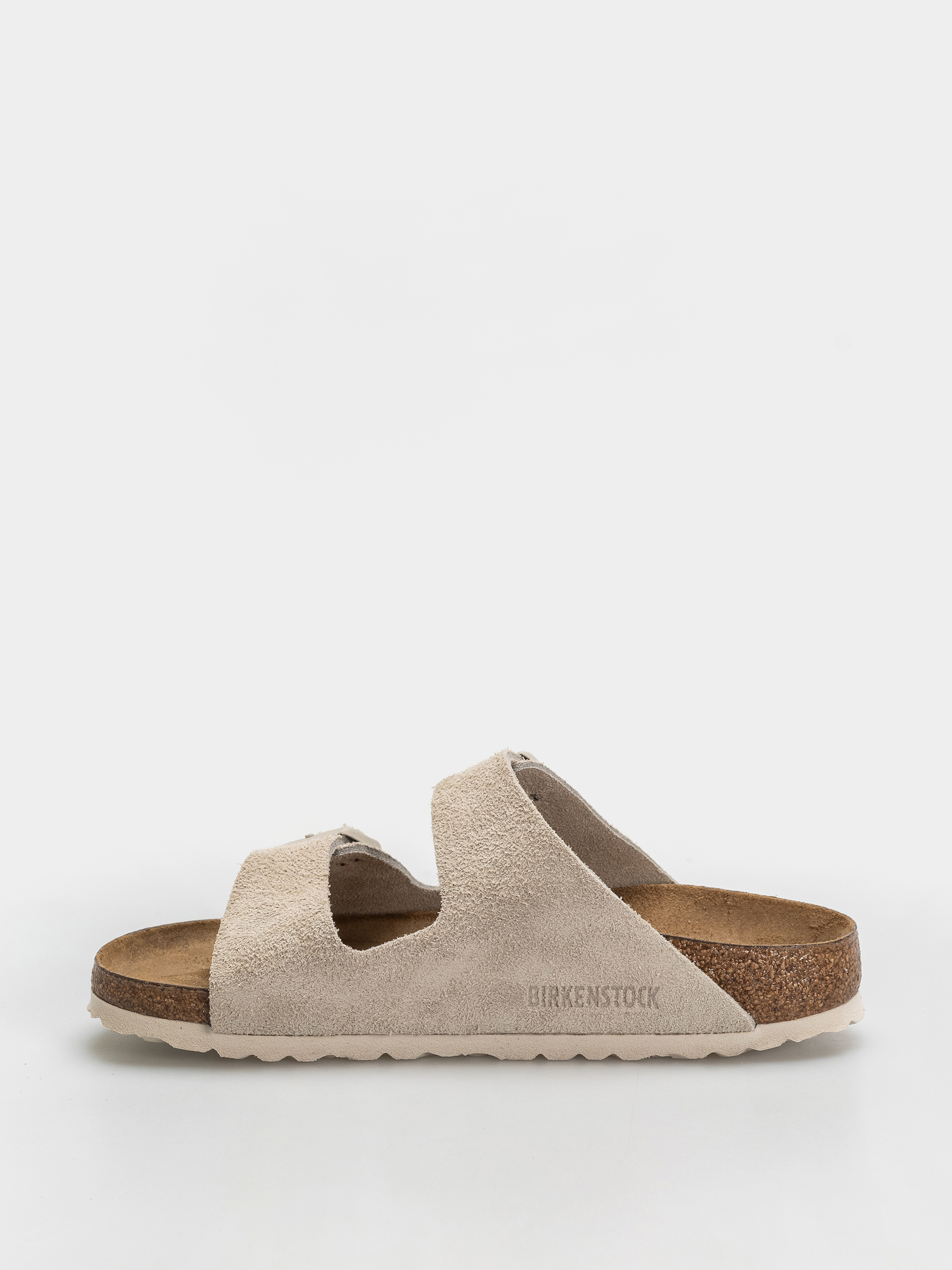 Šľapky Birkenstock Arizona Suede Leather Narrow (oyster)