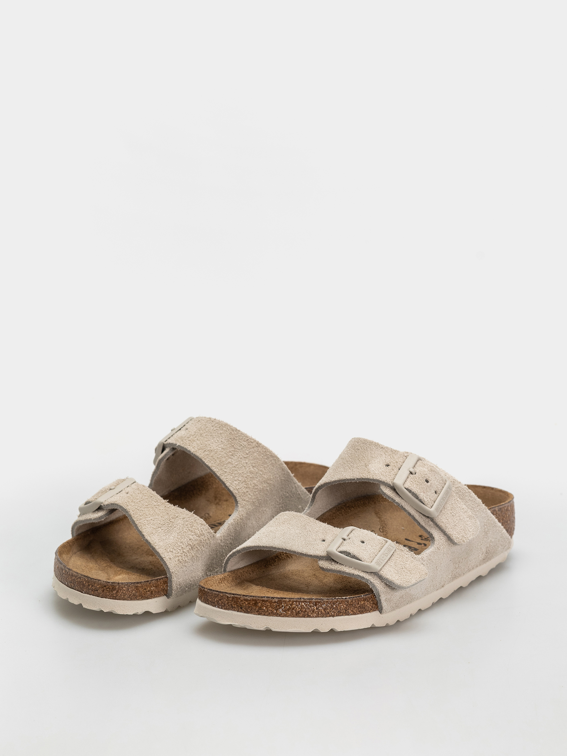 Šľapky Birkenstock Arizona Suede Leather Narrow (oyster)