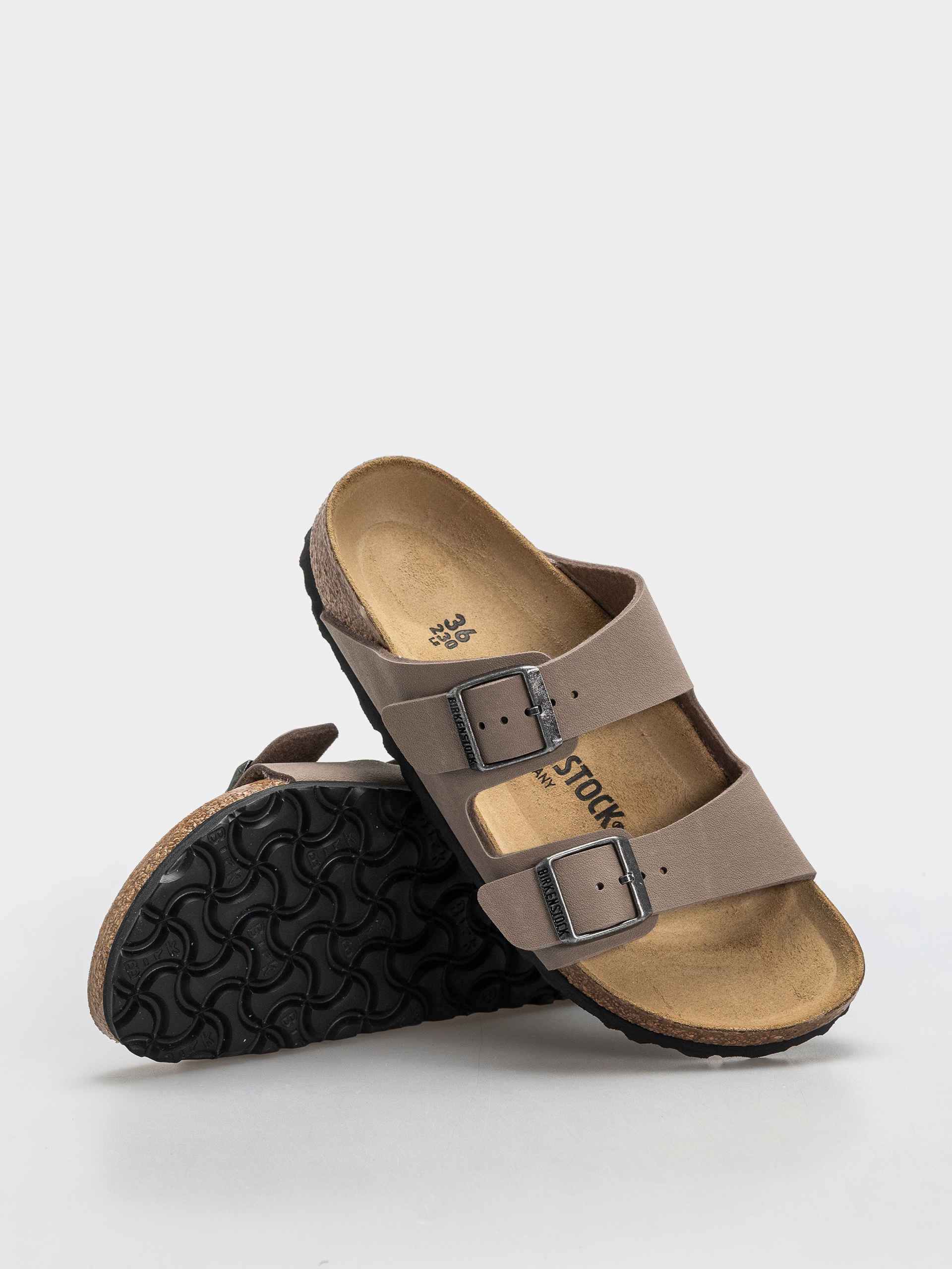 Šľapky Birkenstock Arizona Birkibuc Narrow (gray taupe)