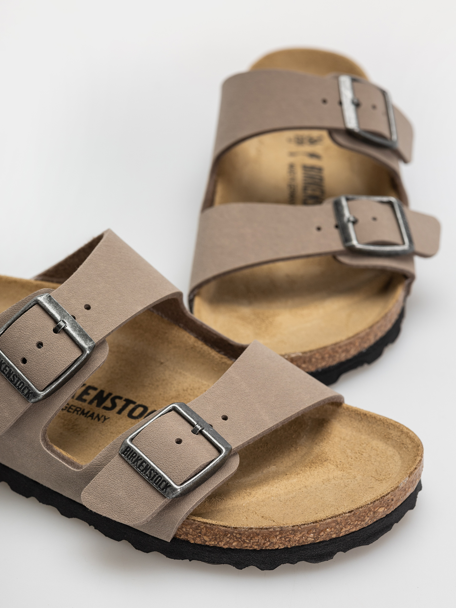 Šľapky Birkenstock Arizona Birkibuc Narrow (gray taupe)