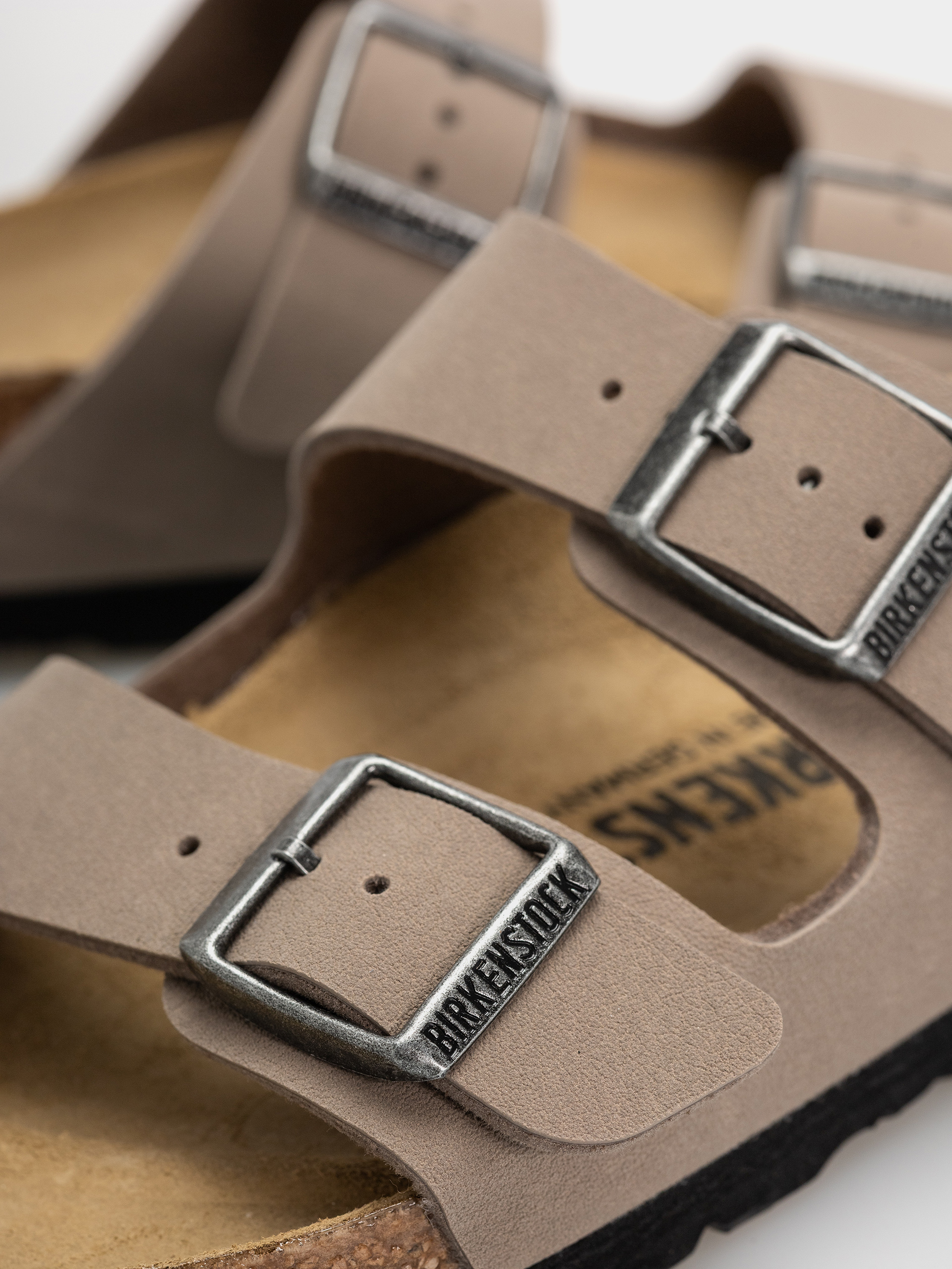 Šľapky Birkenstock Arizona Birkibuc Narrow (gray taupe)