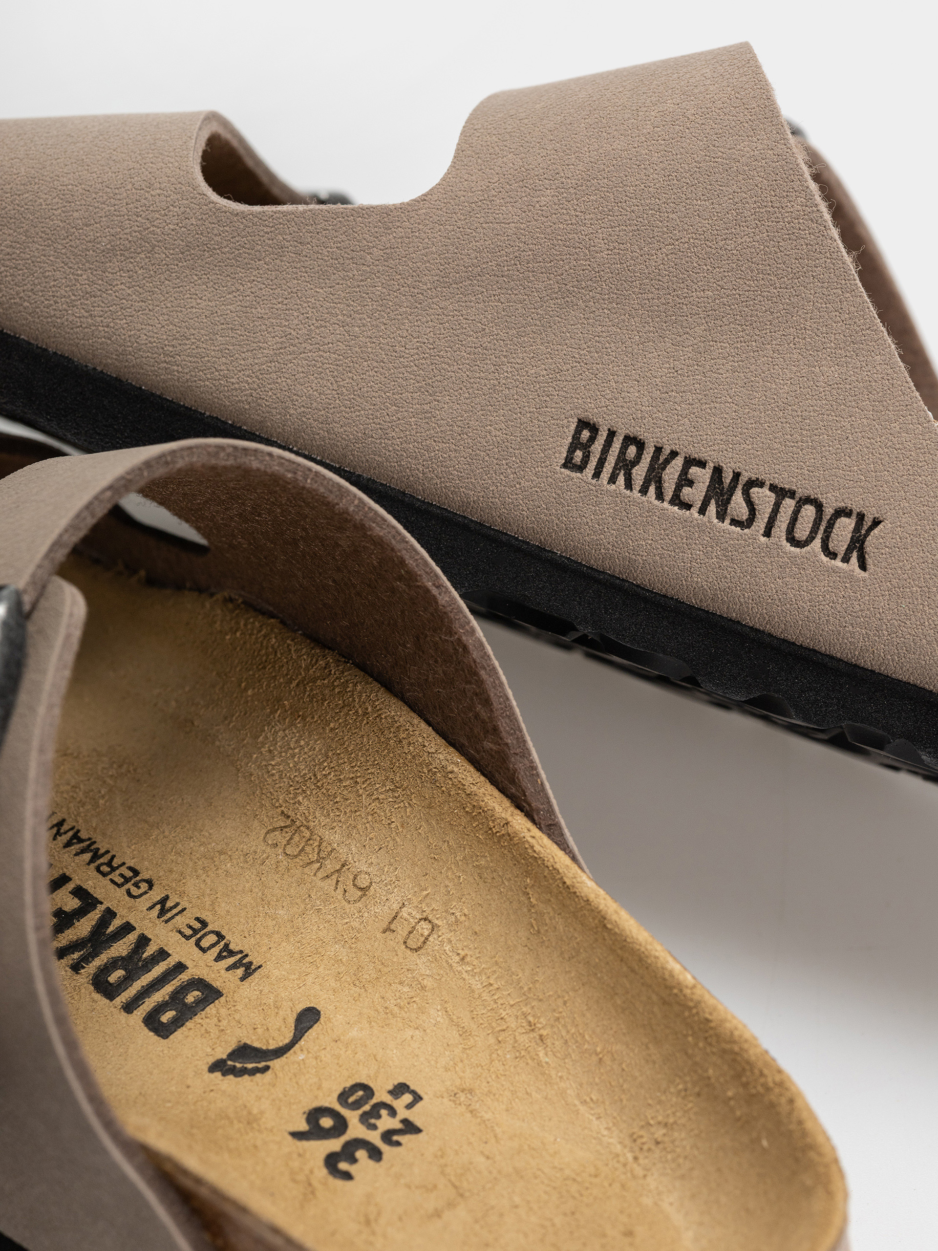 Šľapky Birkenstock Arizona Birkibuc Narrow (gray taupe)