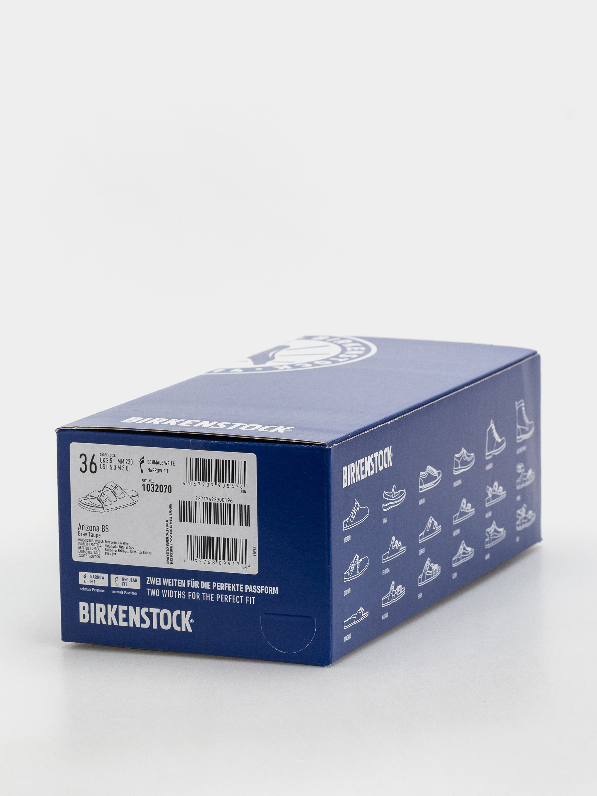 Šľapky Birkenstock Arizona Birkibuc Narrow (gray taupe)