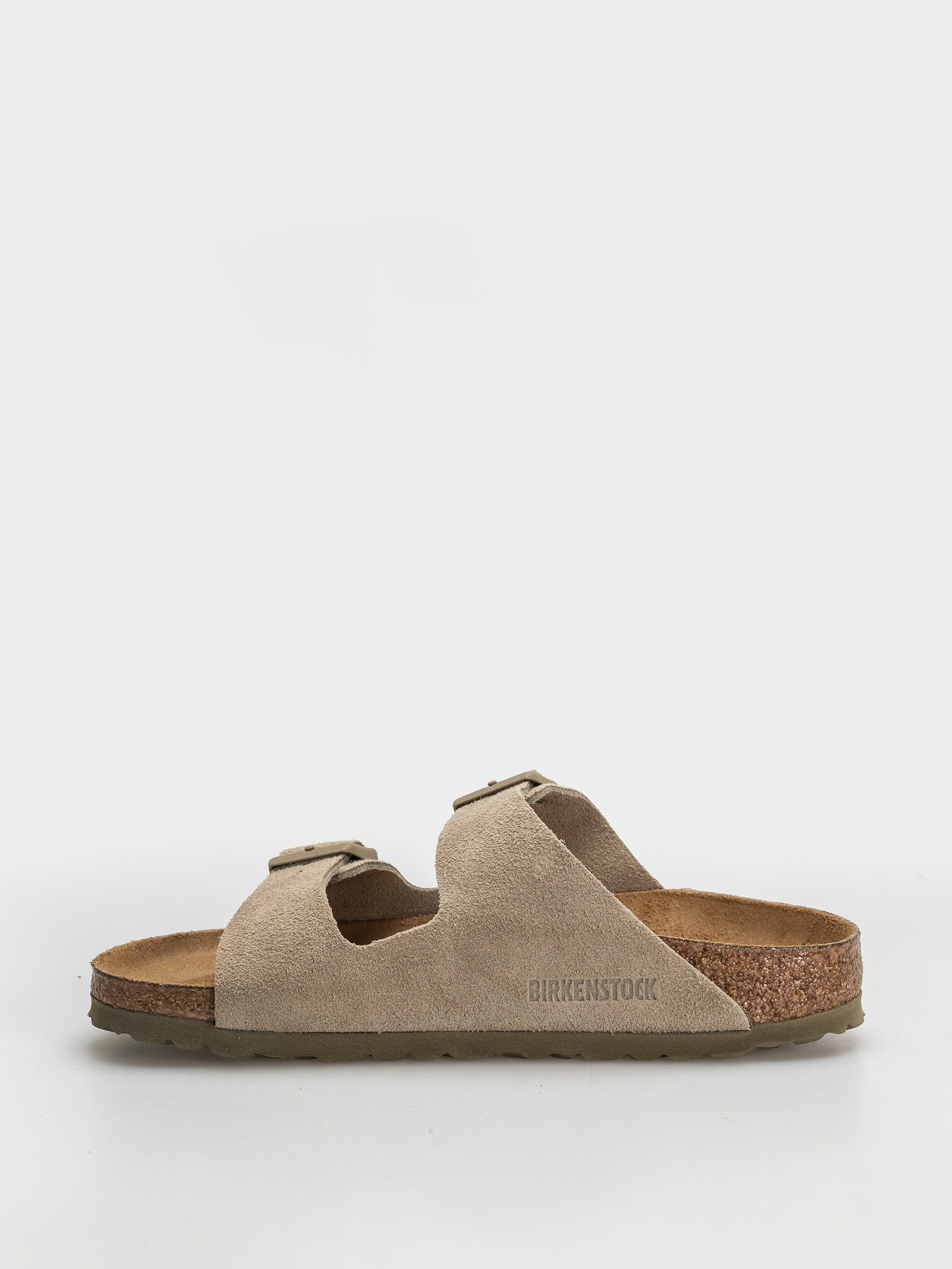 Šľapky Birkenstock Arizona Suede Leather Narrow (faded khaki)