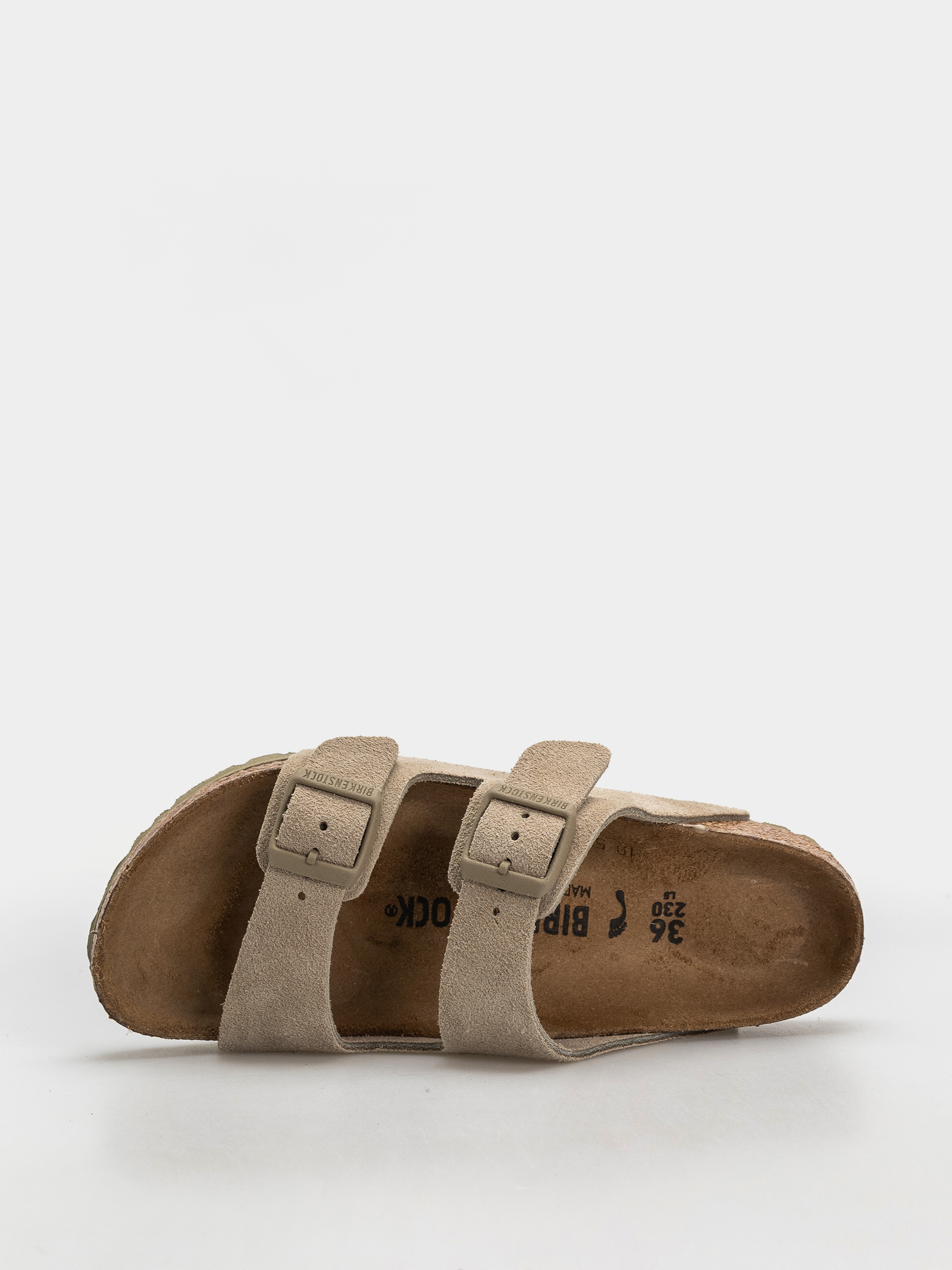 Šľapky Birkenstock Arizona Suede Leather Narrow (faded khaki)