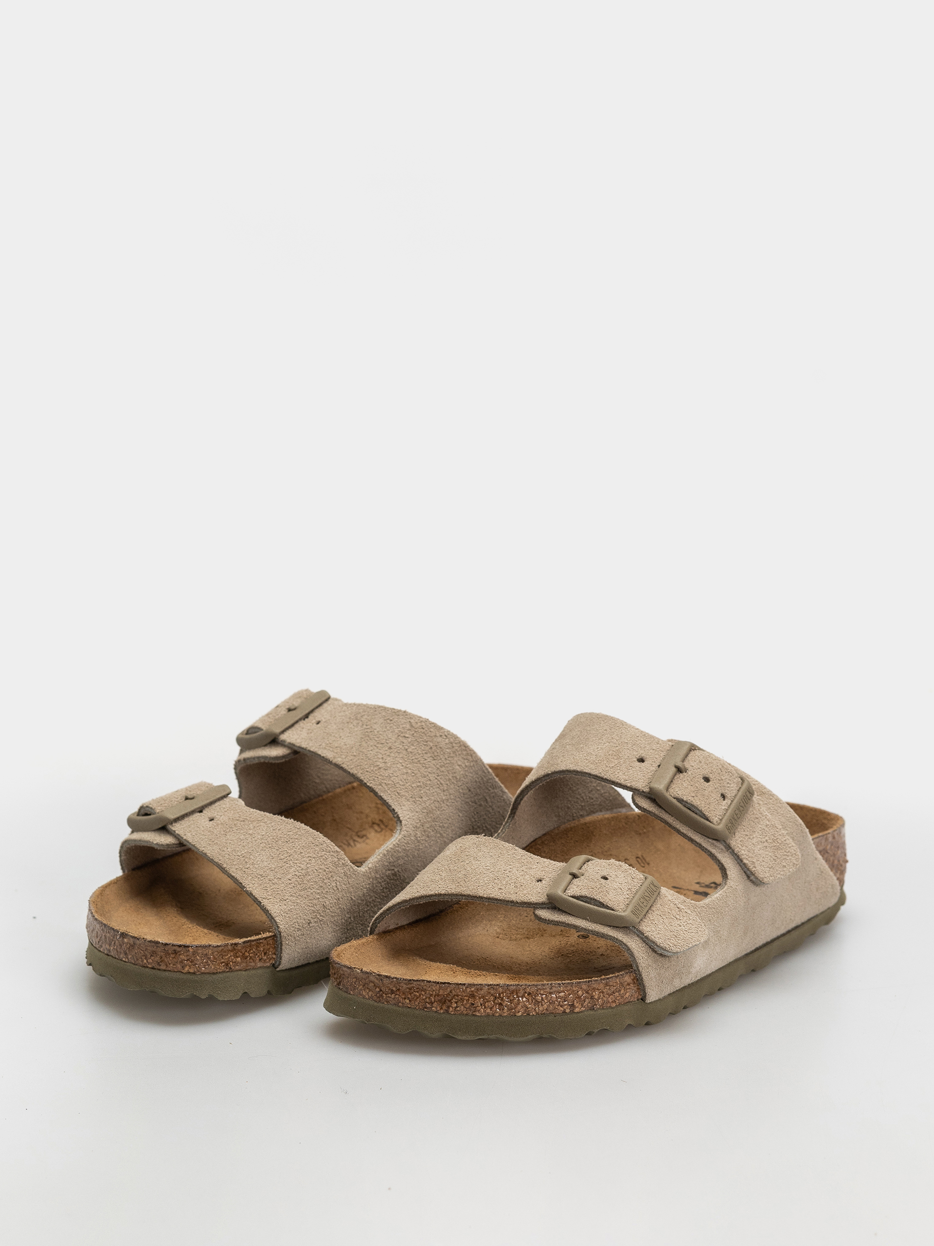 Šľapky Birkenstock Arizona Suede Leather Narrow (faded khaki)