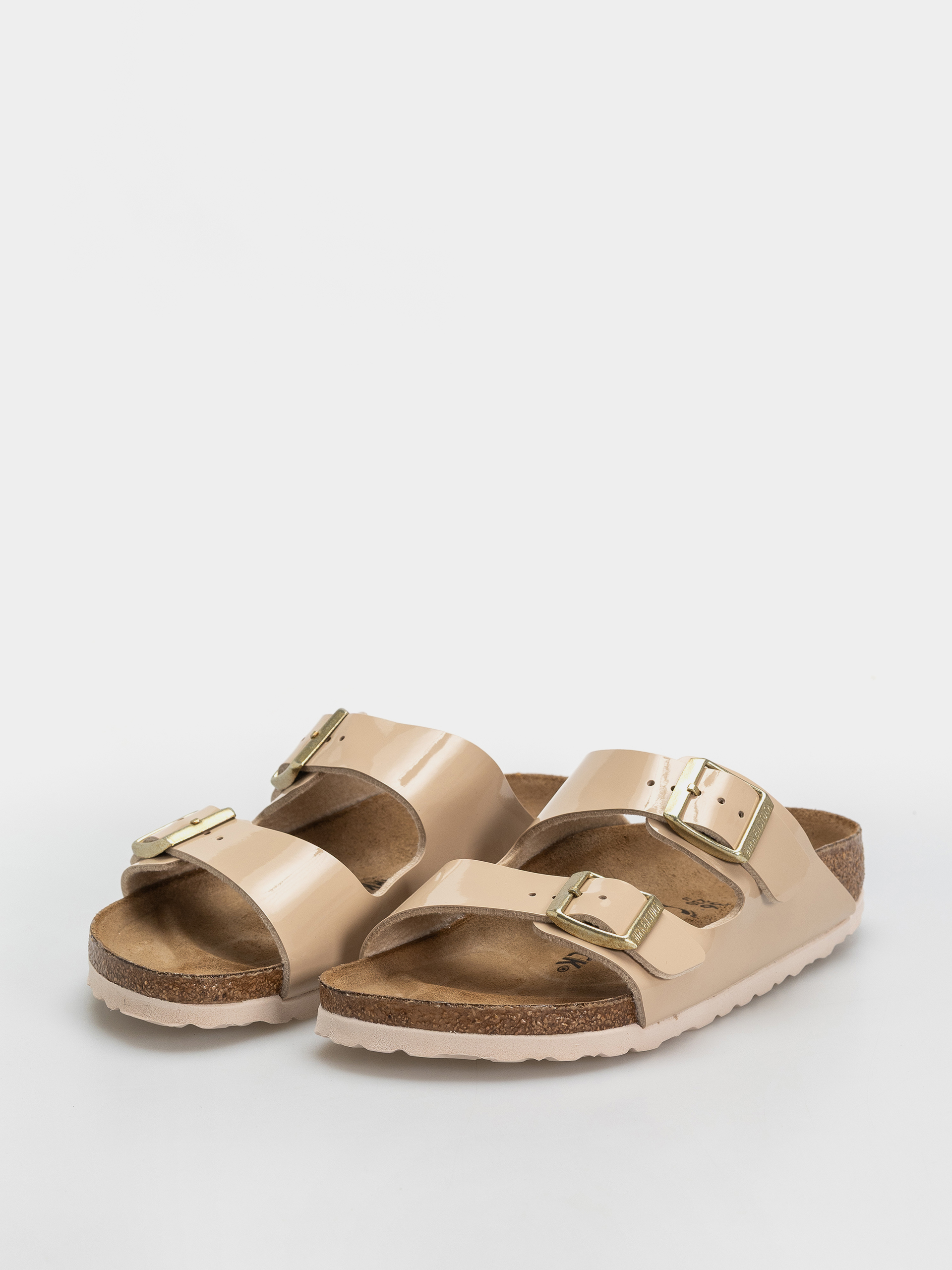 Šľapky Birkenstock Arizona Birko Flor Patent Narrow Wmn (sand)