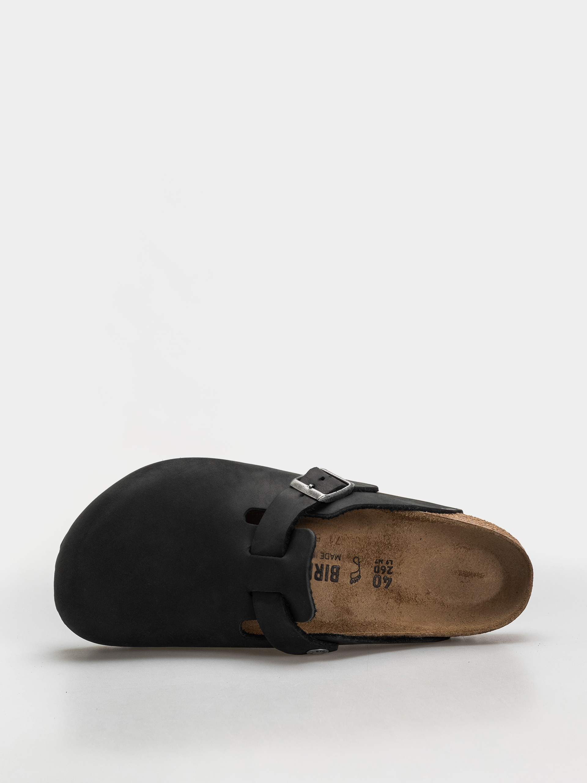 Šľapky Birkenstock Boston Oiled Leather Regular (black)