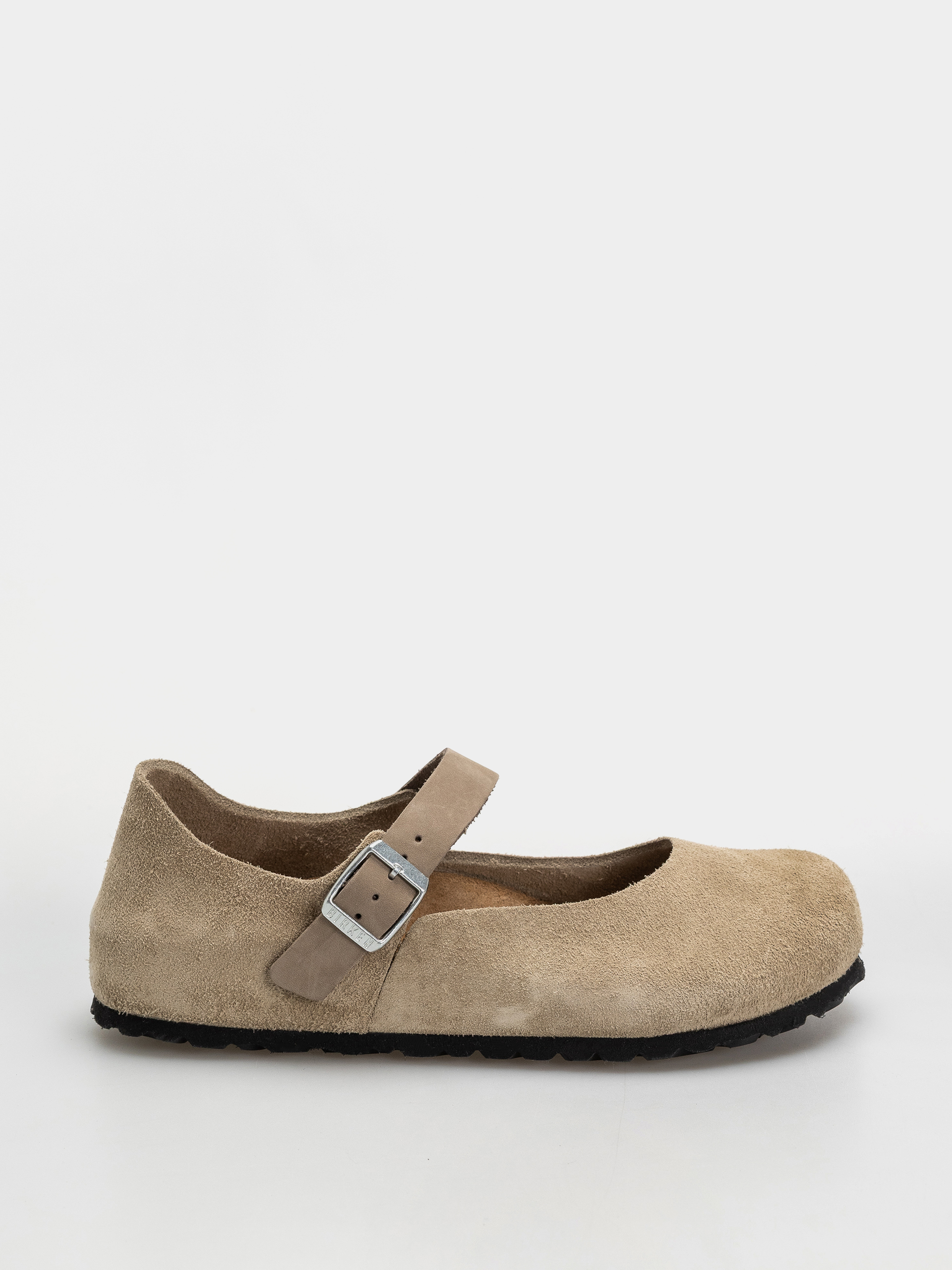 Šľapky Birkenstock Mantova Suede Leather Narrow Wmn (taupe)