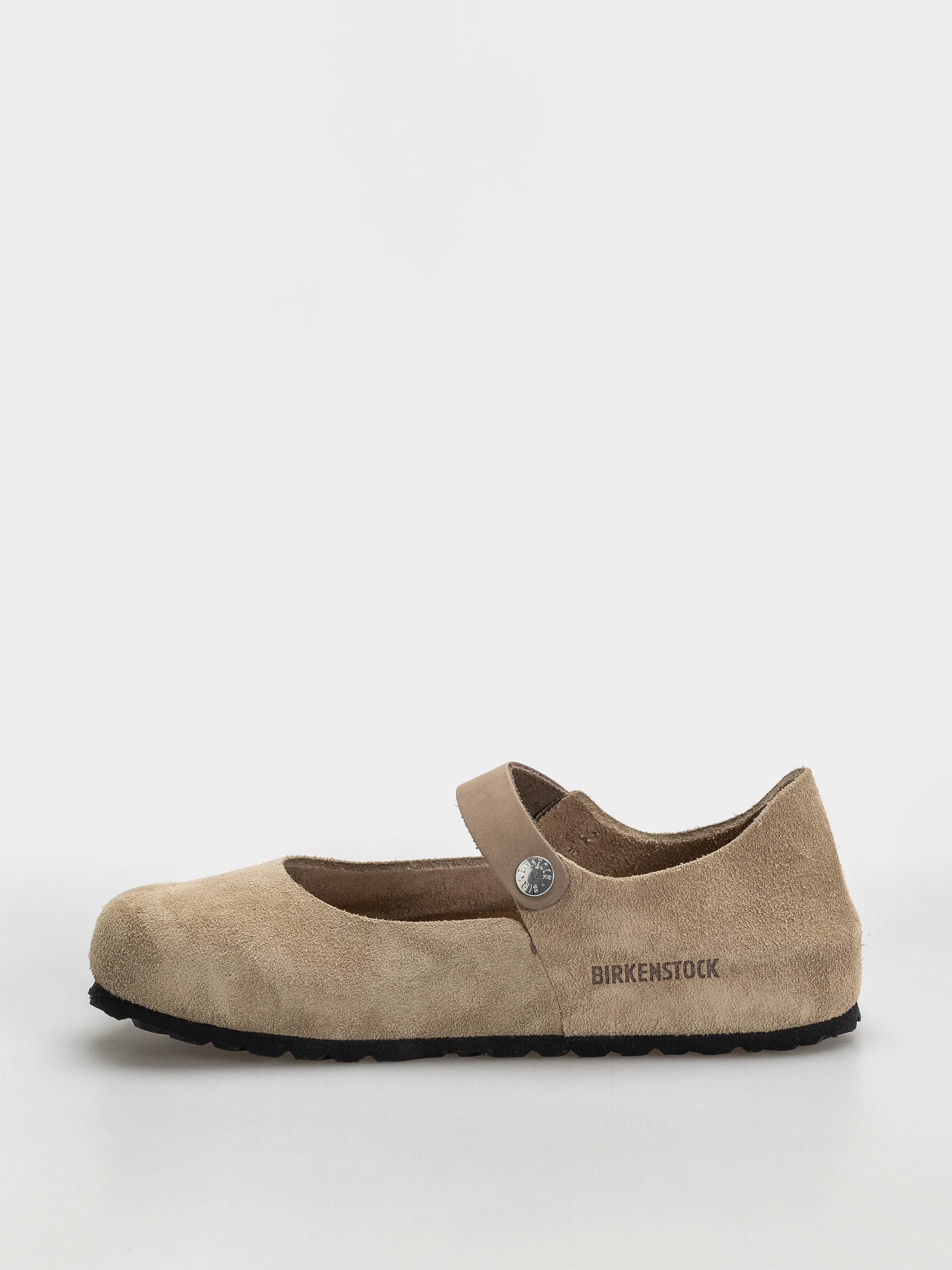 Šľapky Birkenstock Mantova Suede Leather Narrow Wmn (taupe)