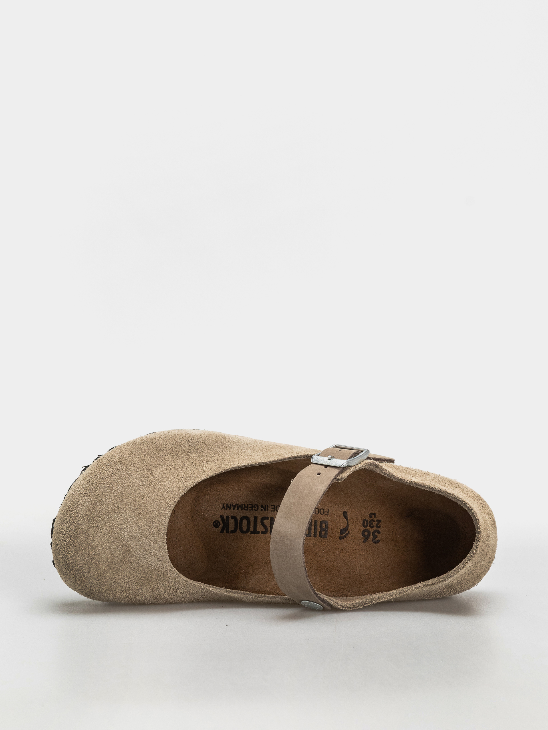 Šľapky Birkenstock Mantova Suede Leather Narrow Wmn (taupe)