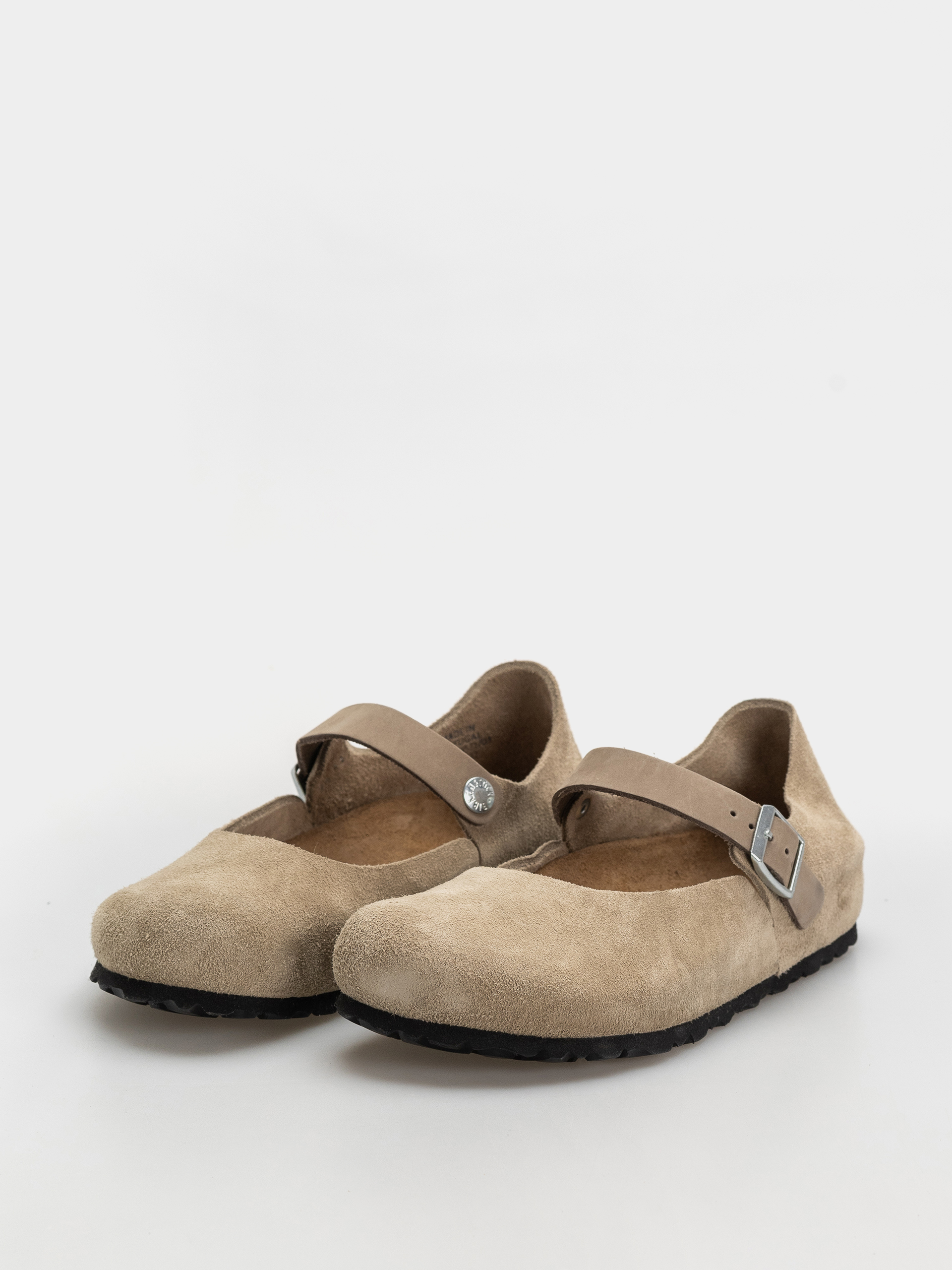 Šľapky Birkenstock Mantova Suede Leather Narrow Wmn (taupe)