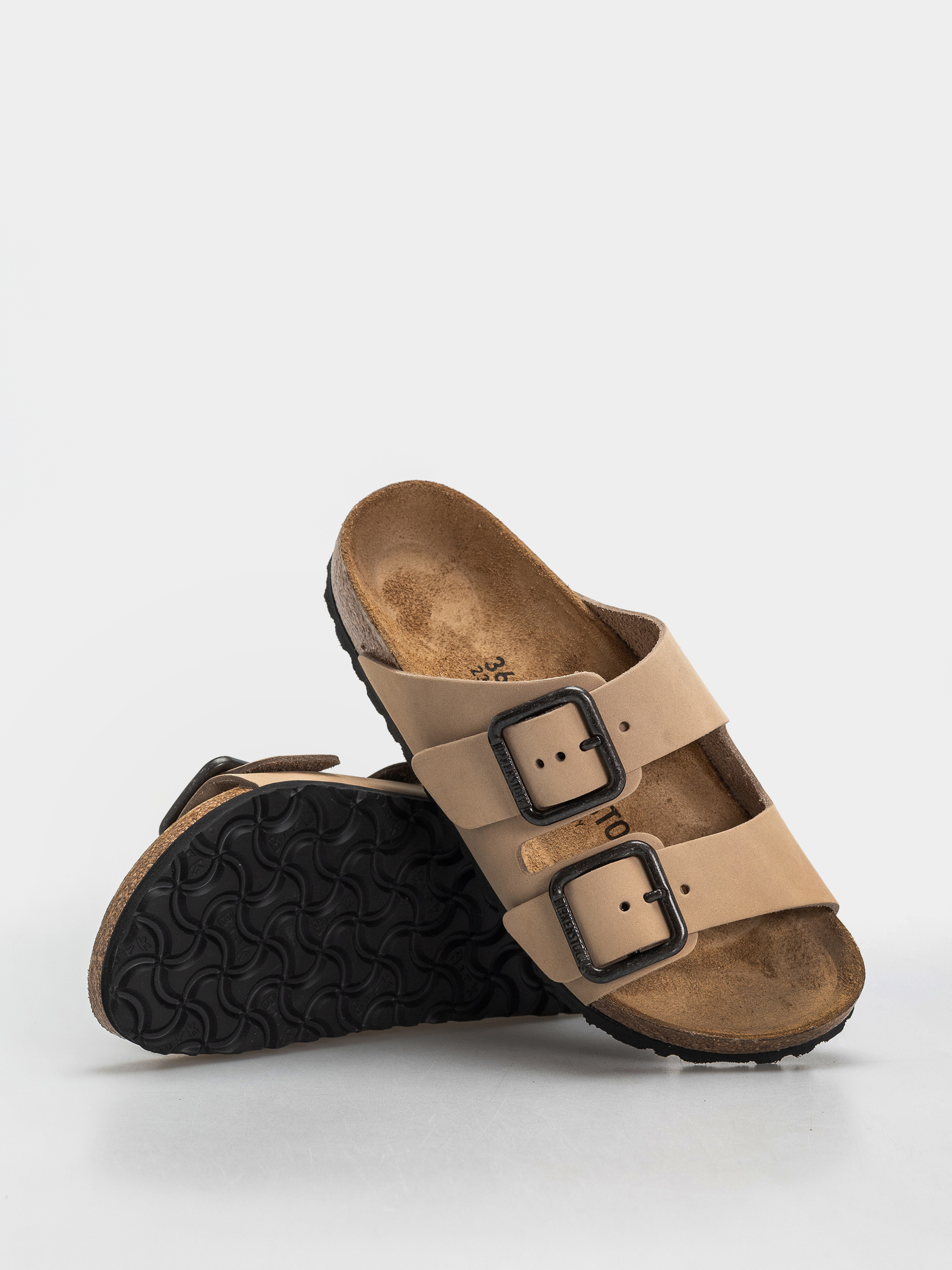 Šľapky Birkenstock Arizona Wire Buckle Nubuck Leather Narrow (sandcastle)