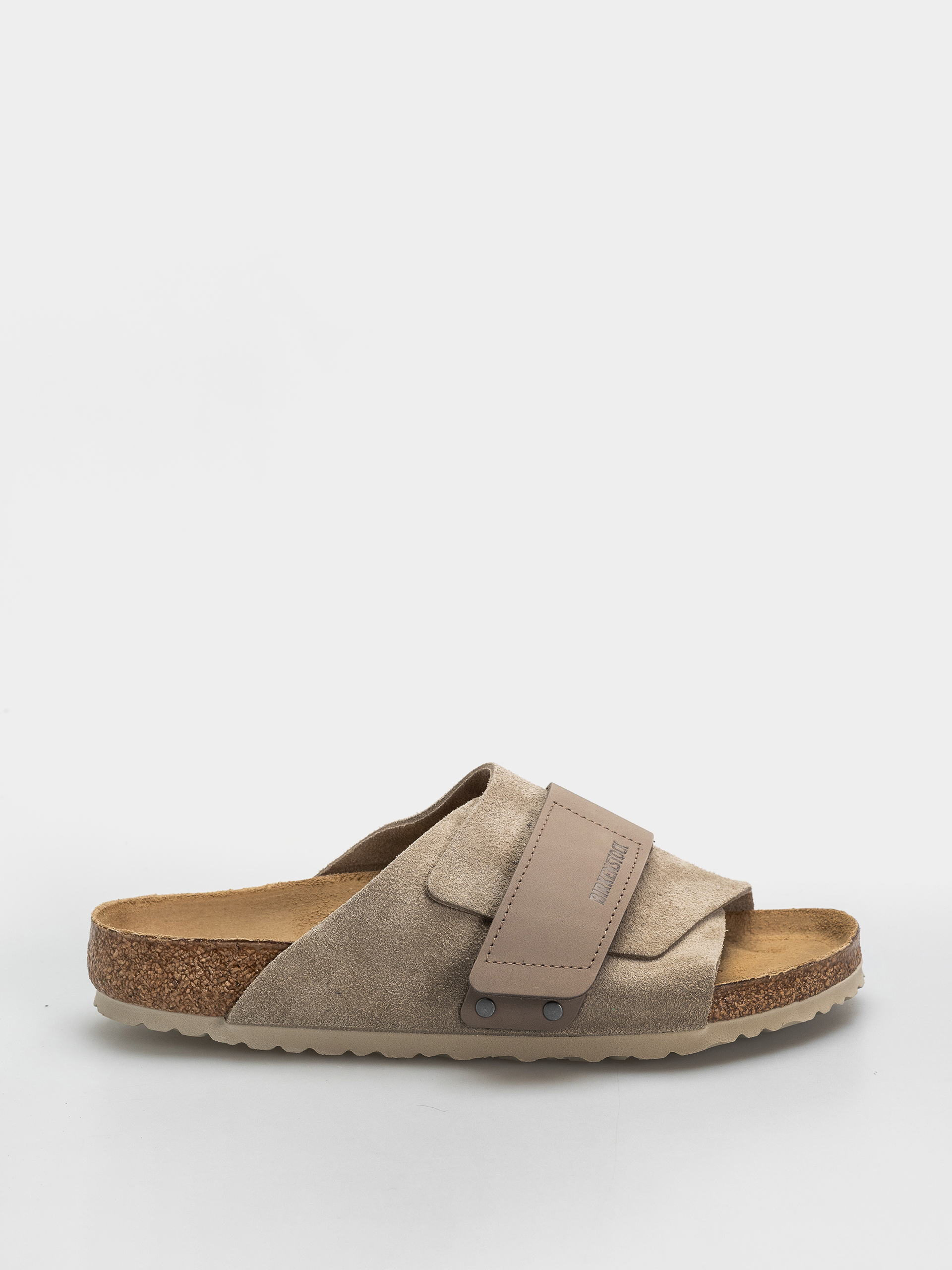 Šľapky Birkenstock Kyoto Nubuck Suede Leather Regular (taupe)