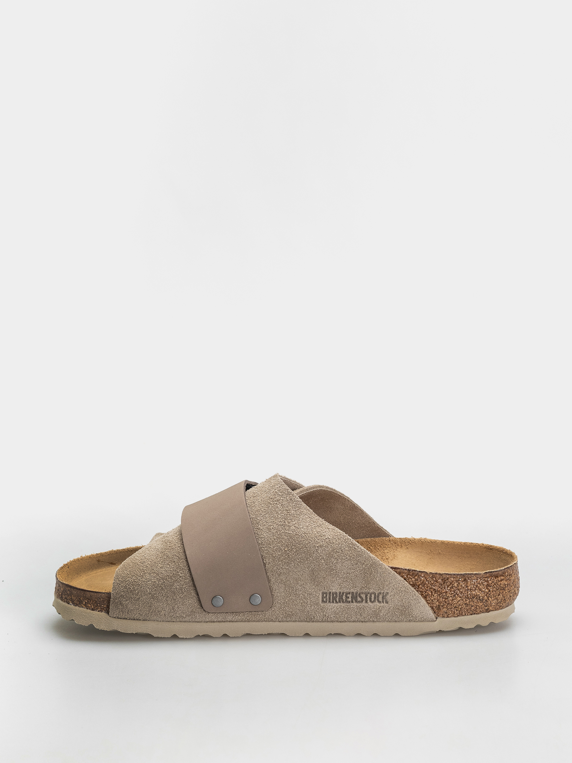 Šľapky Birkenstock Kyoto Nubuck Suede Leather Regular (taupe)