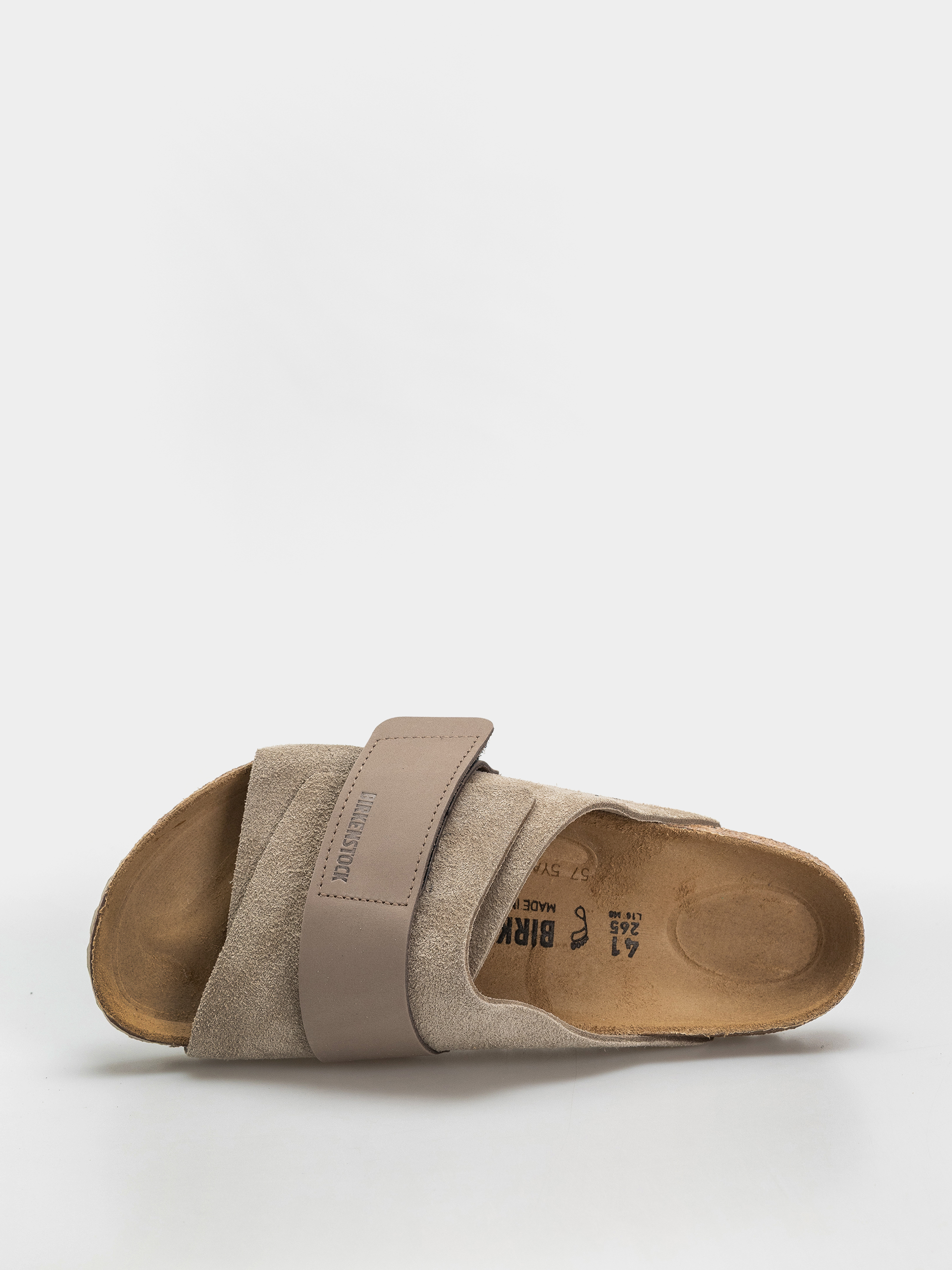 Šľapky Birkenstock Kyoto Nubuck Suede Leather Regular (taupe)