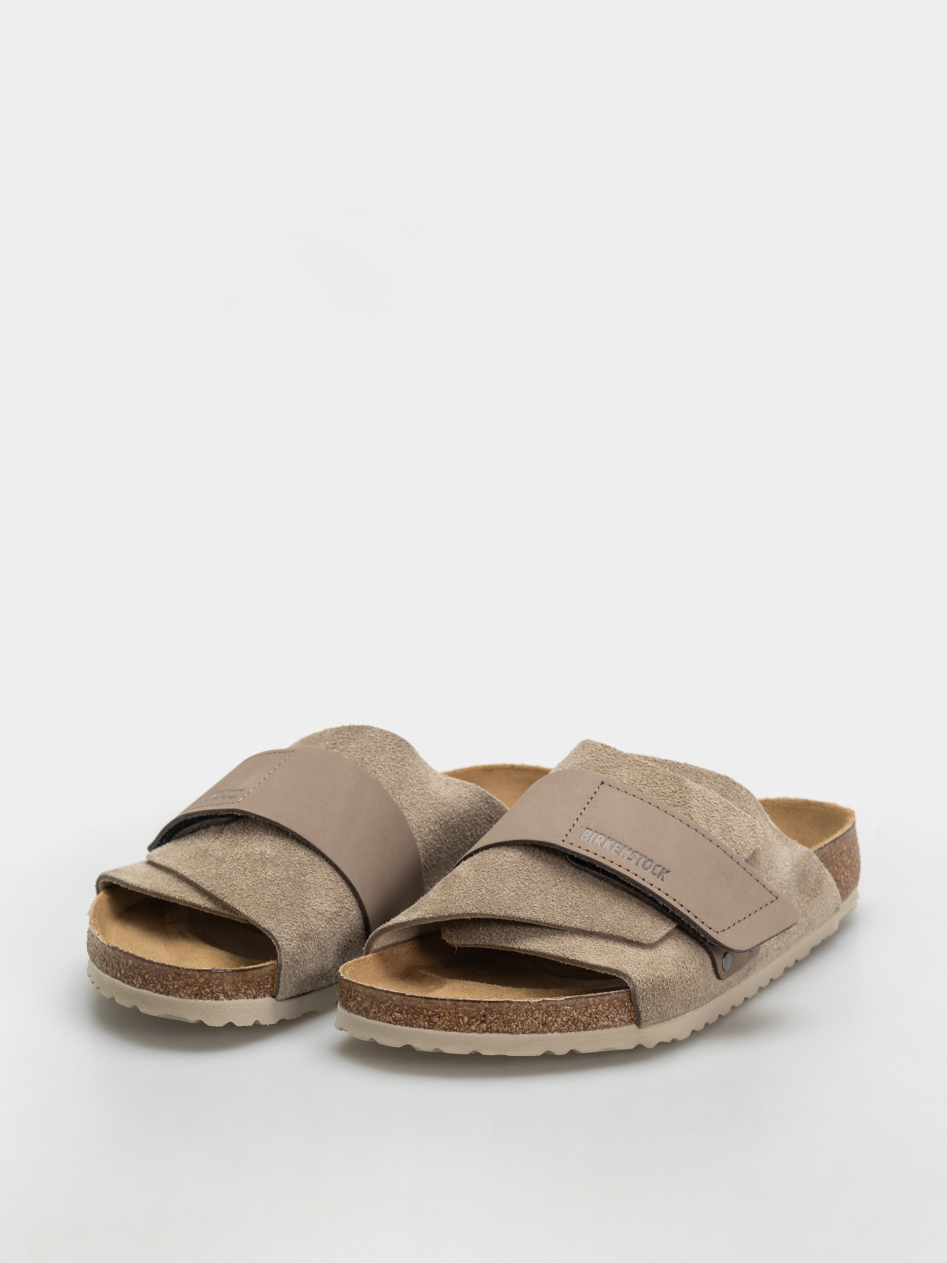 Šľapky Birkenstock Kyoto Nubuck Suede Leather Regular (taupe)