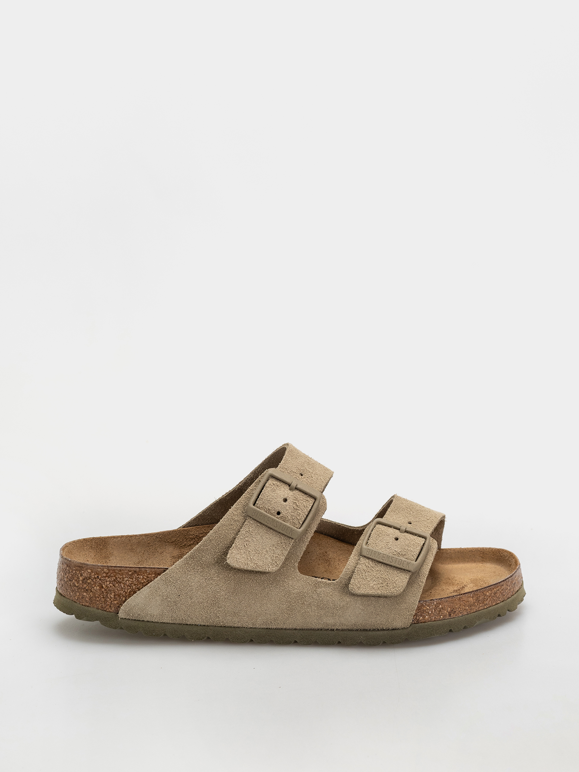 u0160u013eapky Birkenstock Arizona Suede Leather Regular (faded khaki)
