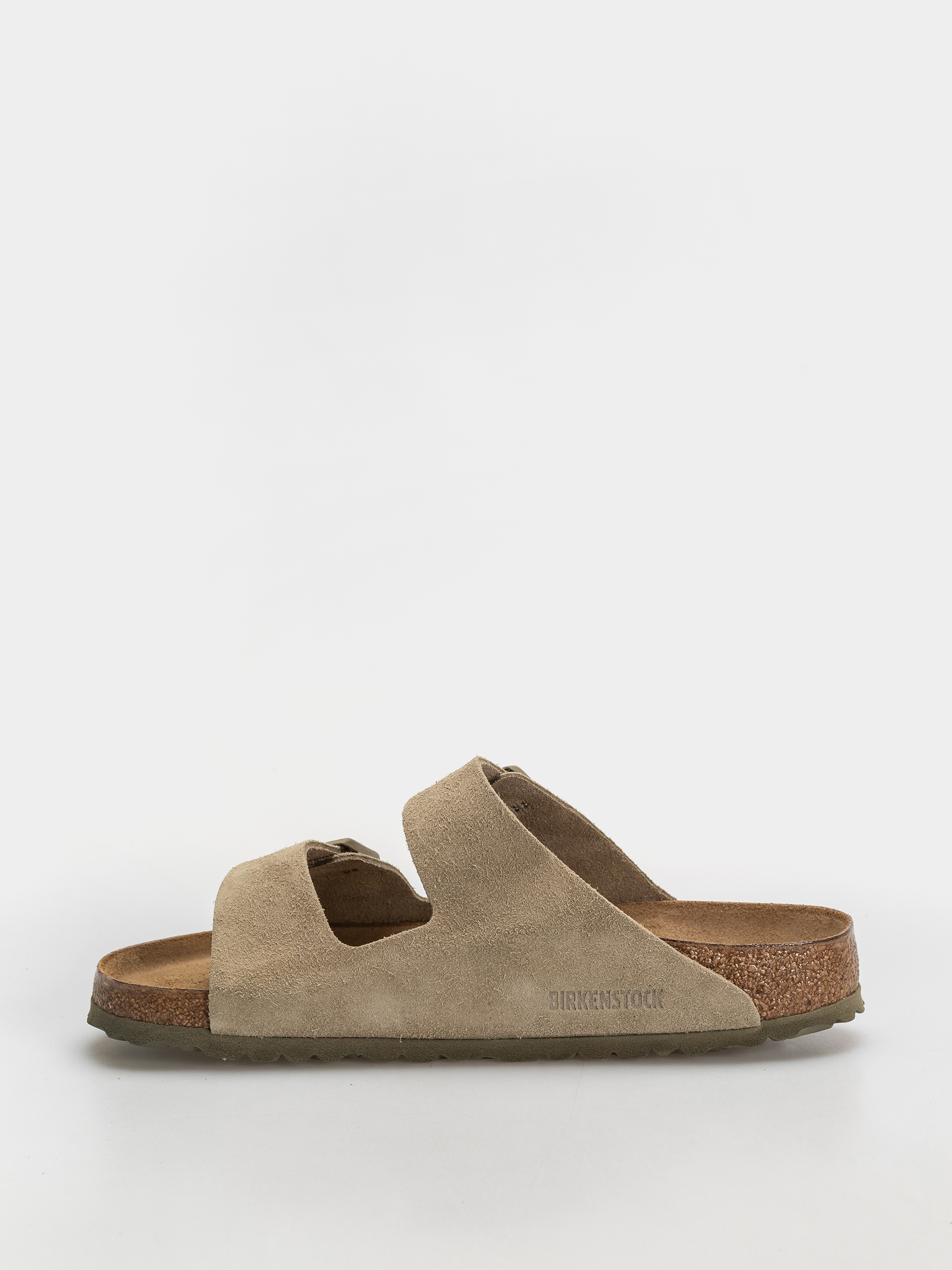Šľapky Birkenstock Arizona Suede Leather Regular (faded khaki)