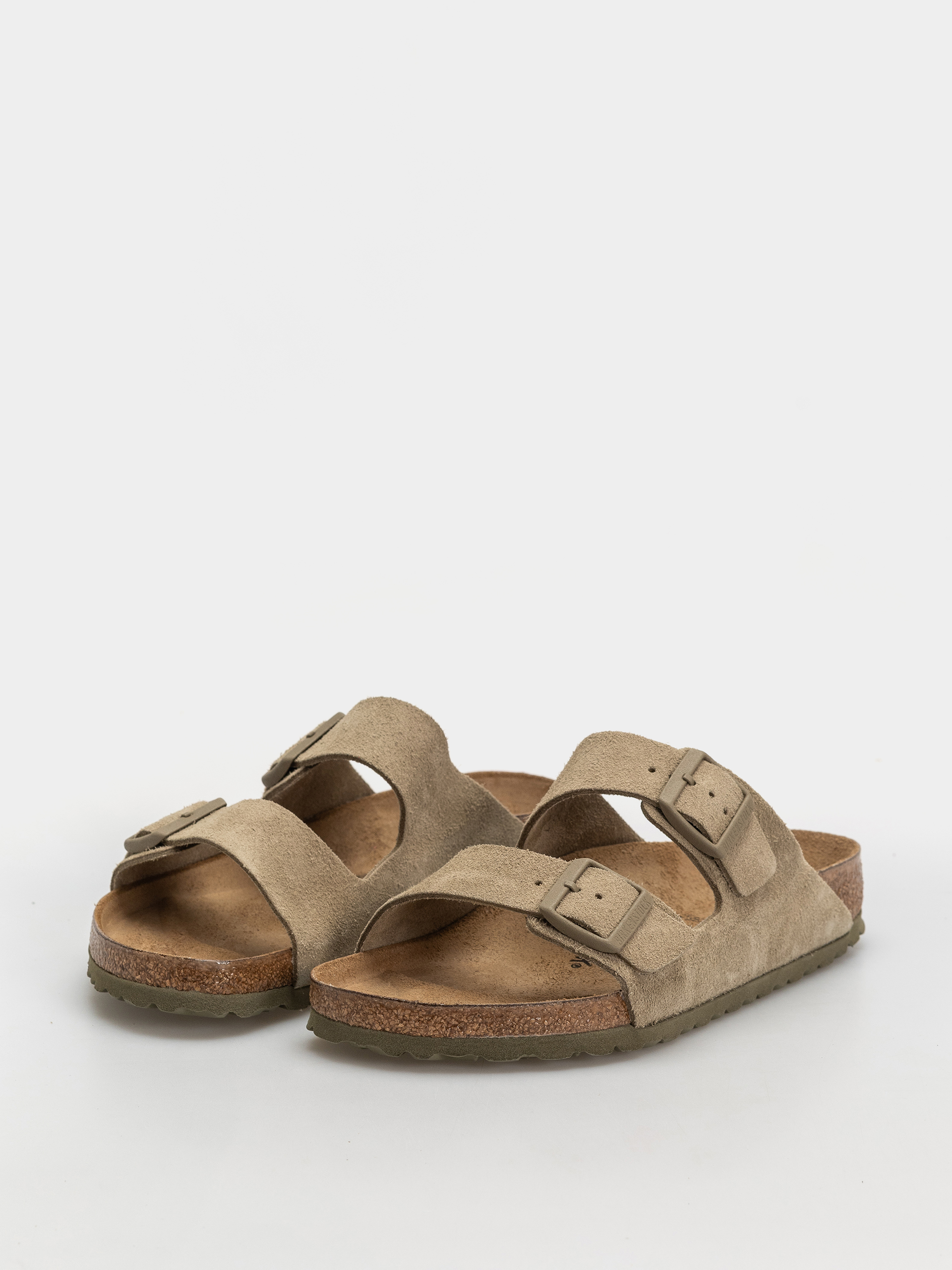 Šľapky Birkenstock Arizona Suede Leather Regular (faded khaki)