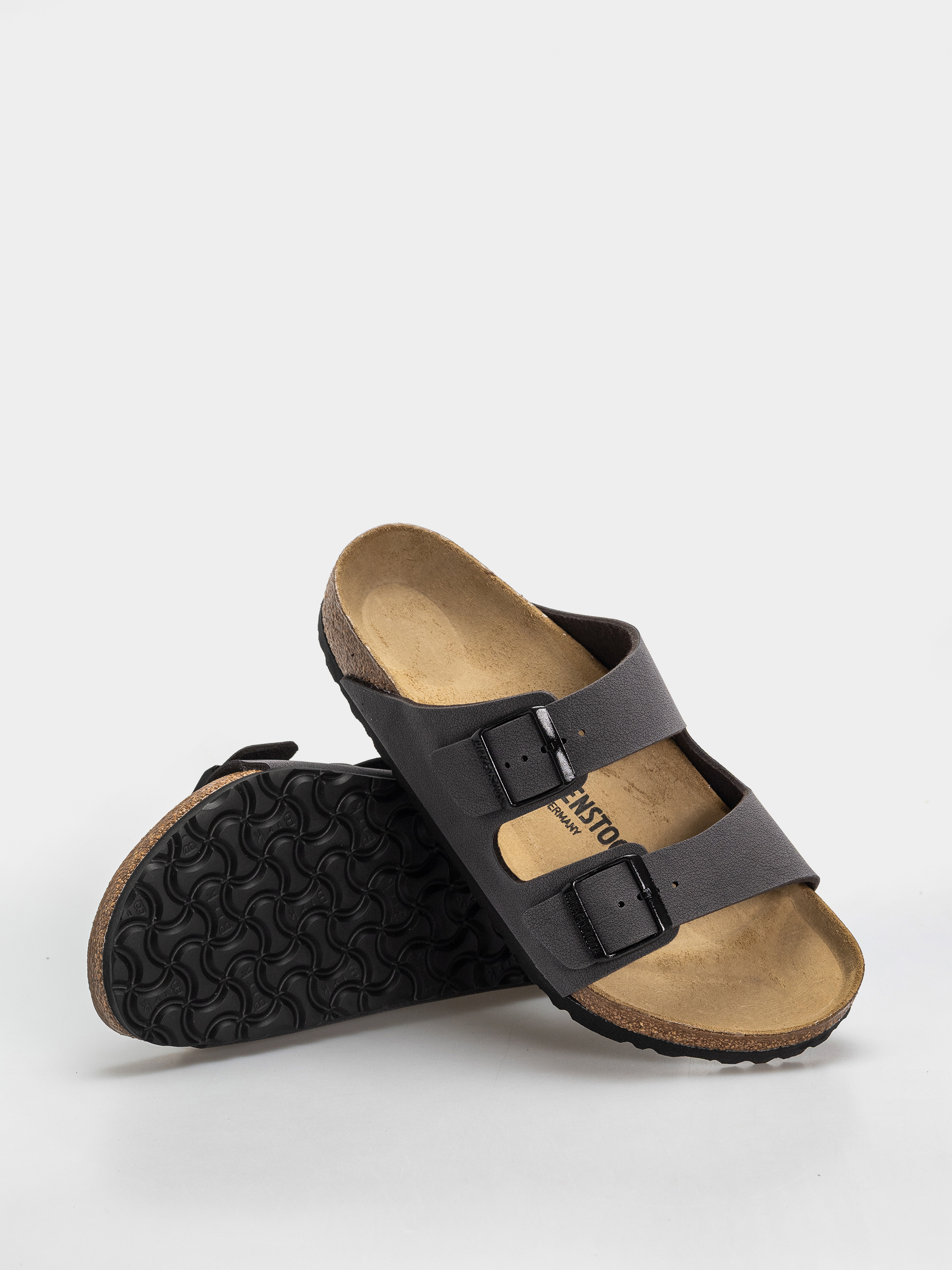 Šľapky Birkenstock Arizona Birkibuc Regular (velvet gray/black)