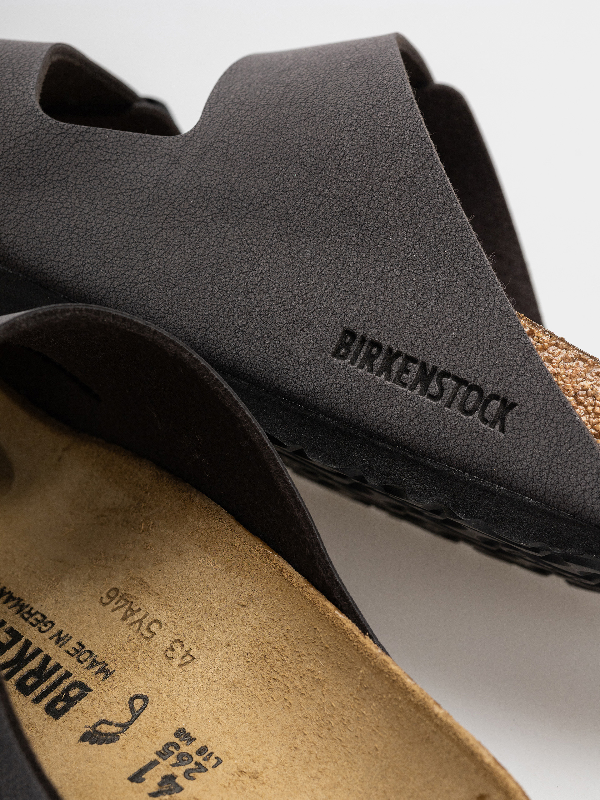 Šľapky Birkenstock Arizona Birkibuc Regular (velvet gray/black)