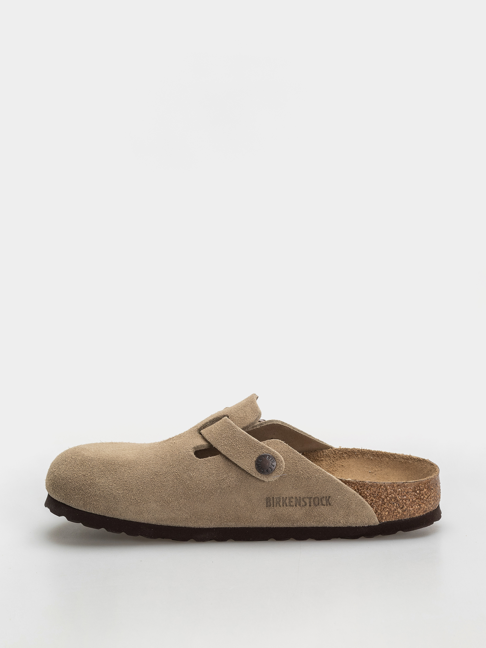 Šľapky Birkenstock Boston Suede Leather Narrow Wmn (taupe)