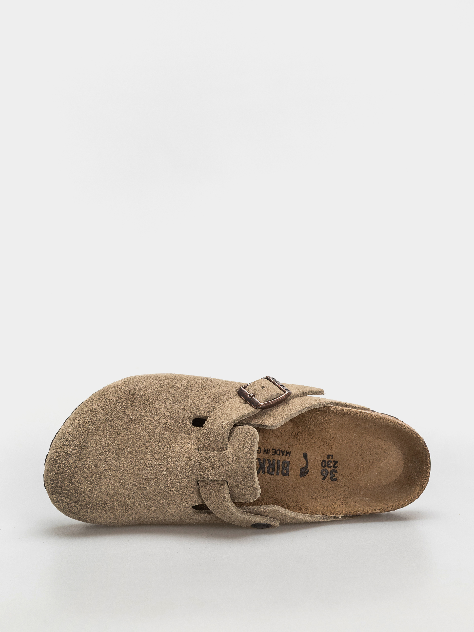 Šľapky Birkenstock Boston Suede Leather Narrow Wmn (taupe)