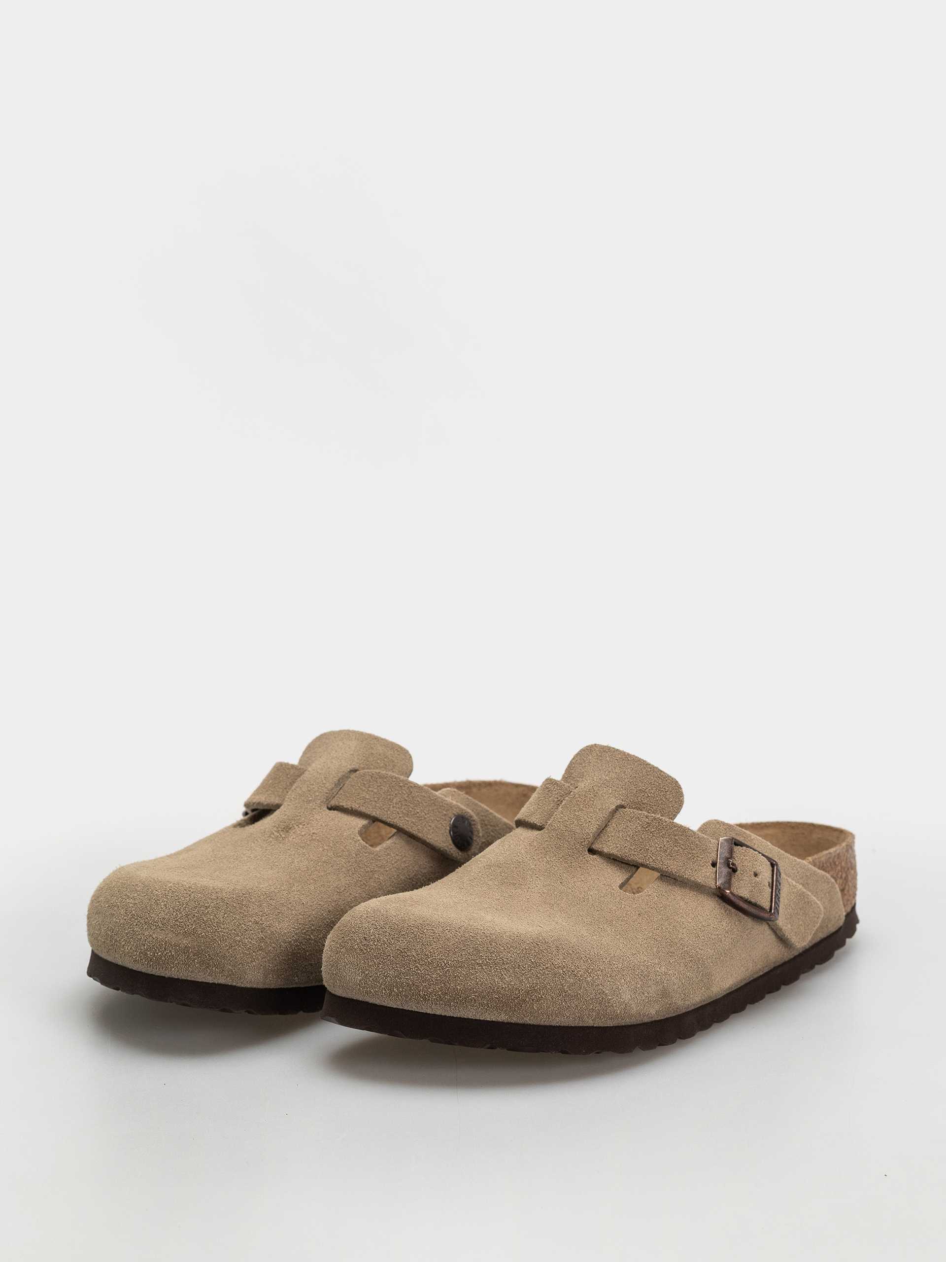 Šľapky Birkenstock Boston Suede Leather Narrow Wmn (taupe)