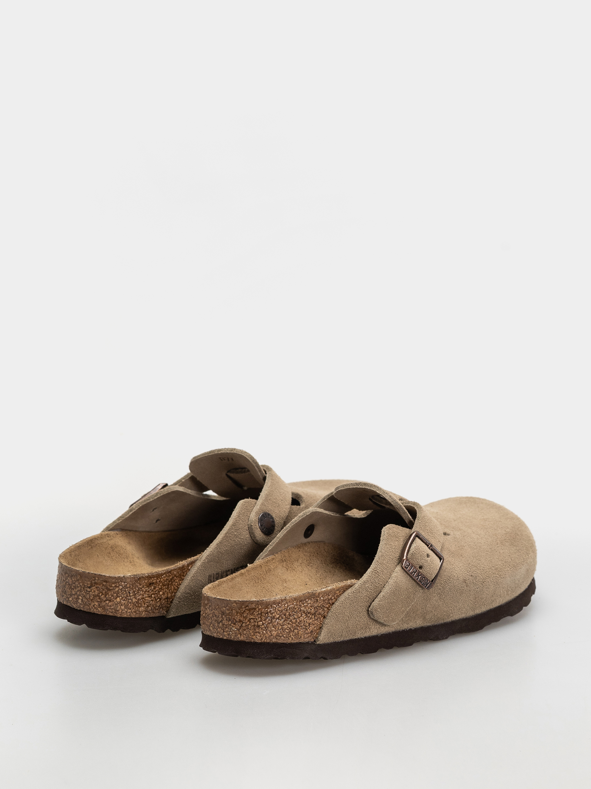 Šľapky Birkenstock Boston Suede Leather Narrow Wmn (taupe)