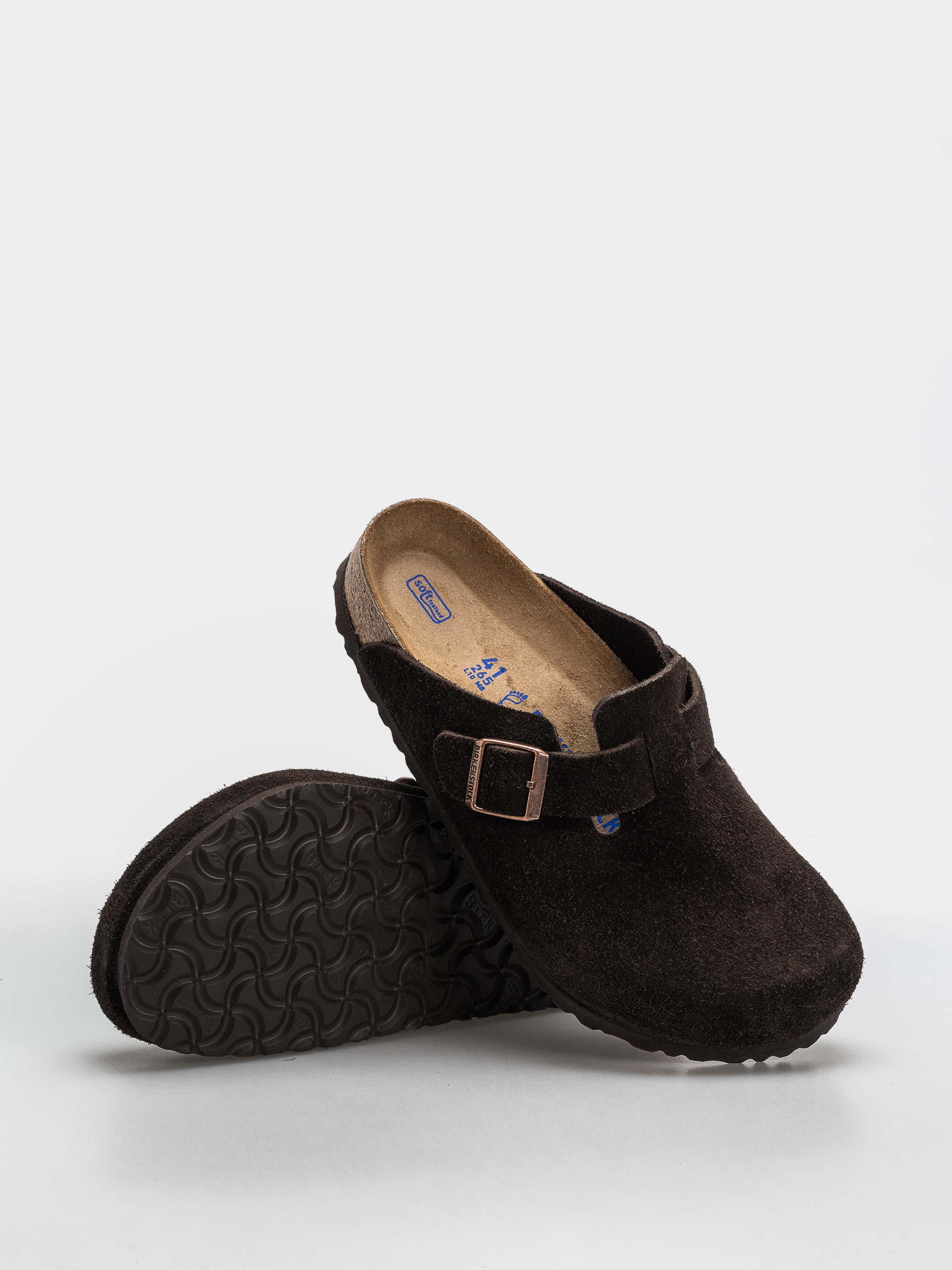 Šľapky Birkenstock Boston Suede Regular (mocha)