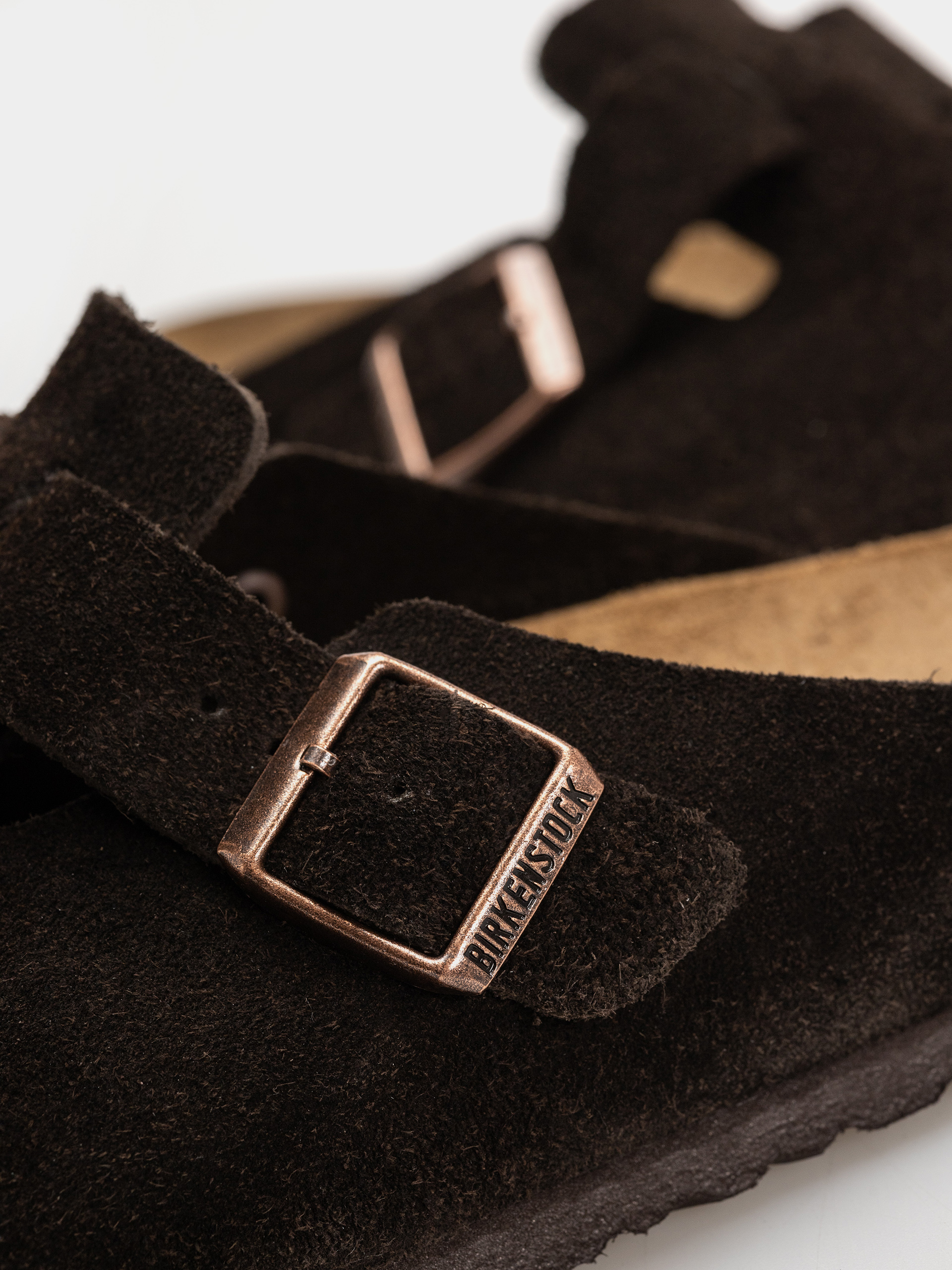 Šľapky Birkenstock Boston Suede Regular (mocha)