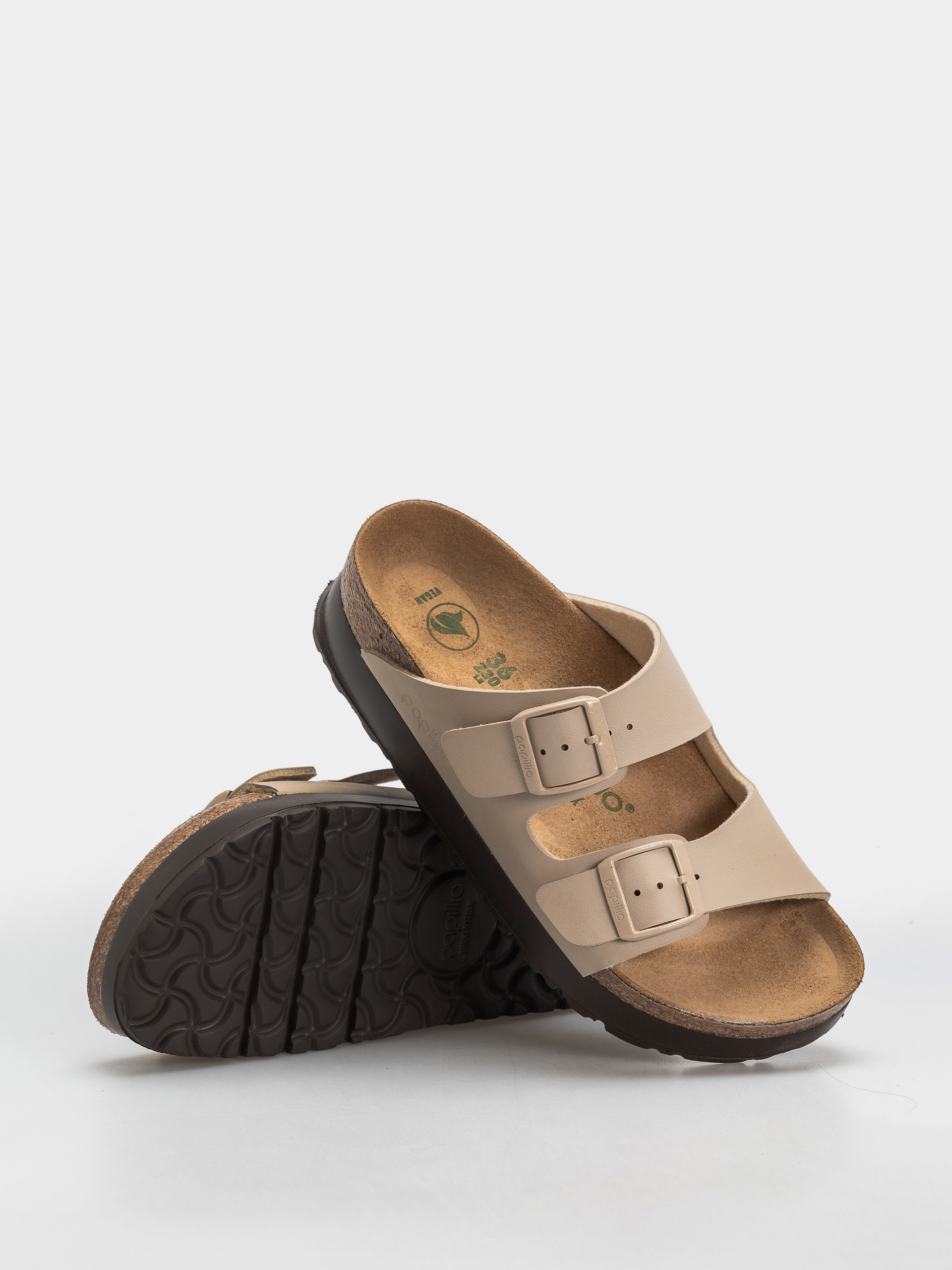 Šľapky Birkenstock Arizona Flex Platform Birko Flor Narrow Wmn (sandcastle)