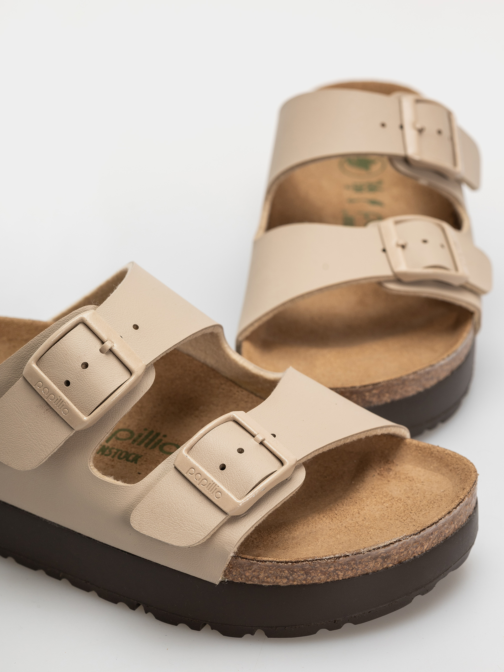Šľapky Birkenstock Arizona Flex Platform Birko Flor Narrow Wmn (sandcastle)