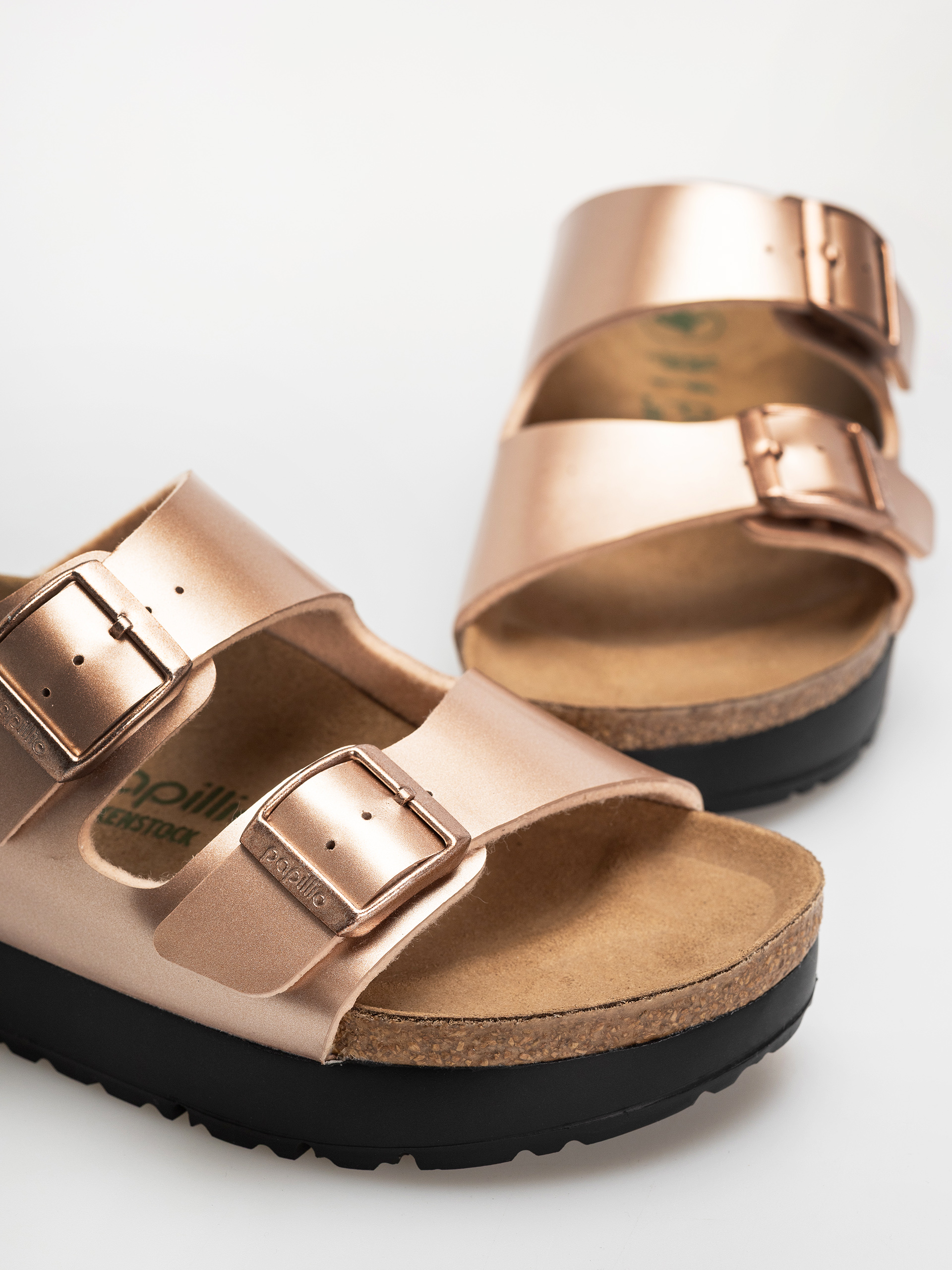 Šľapky Birkenstock Arizona Flex Platform Birko Flor Narrow Wmn (electric metallic copper)