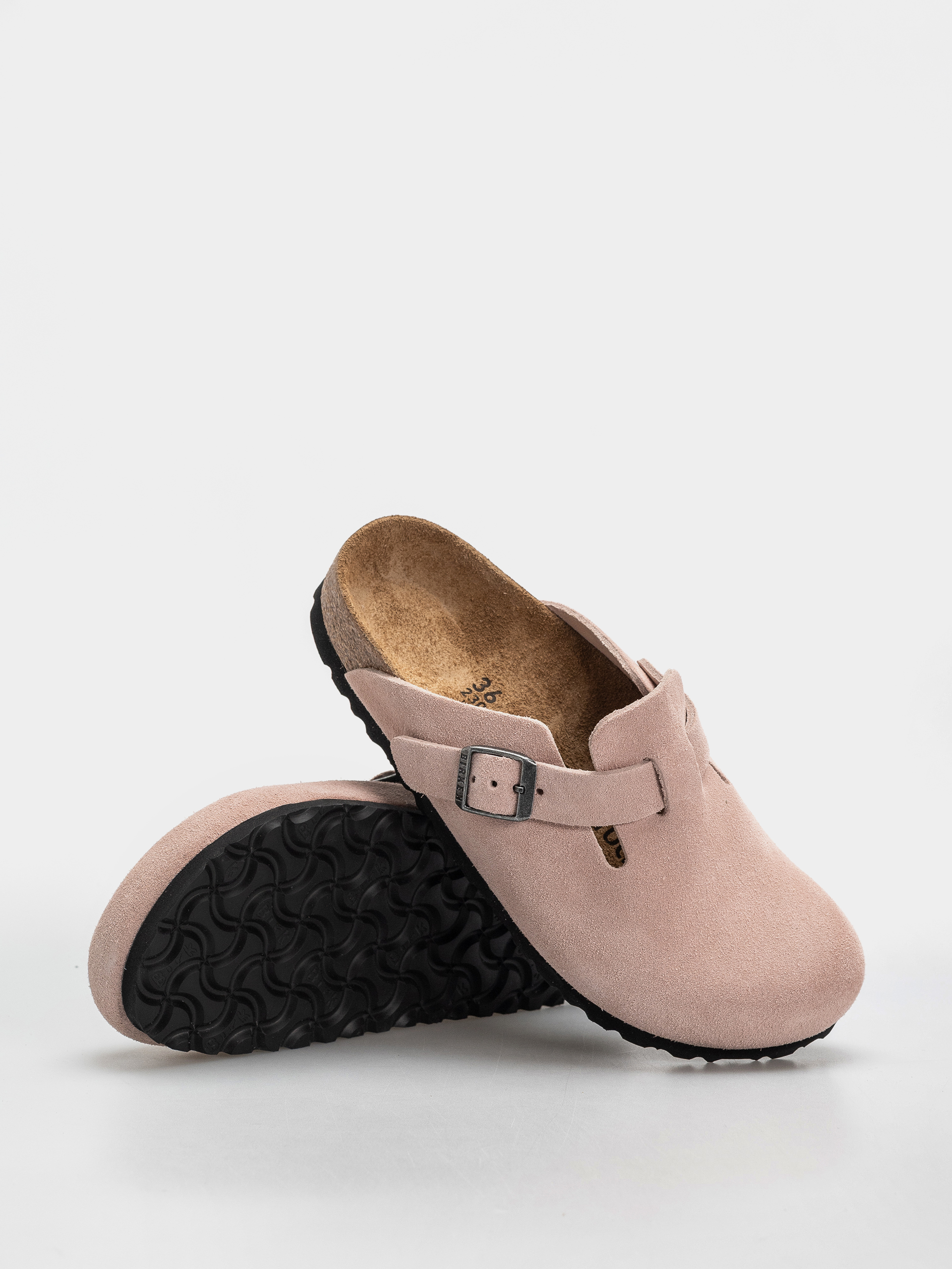 Šľapky Birkenstock Boston Suede Leather Narrow (pink clay)