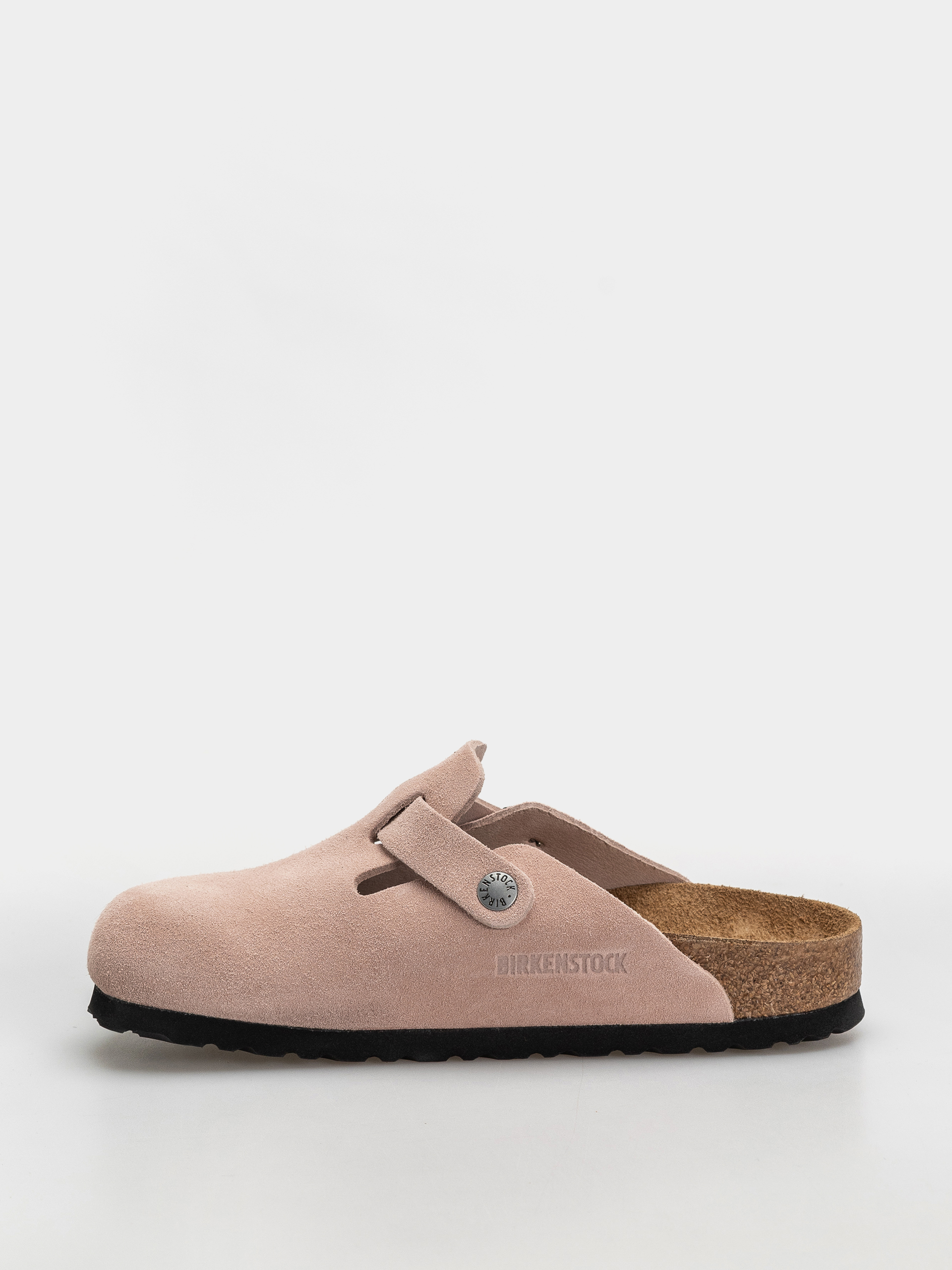 Šľapky Birkenstock Boston Suede Leather Narrow (pink clay)
