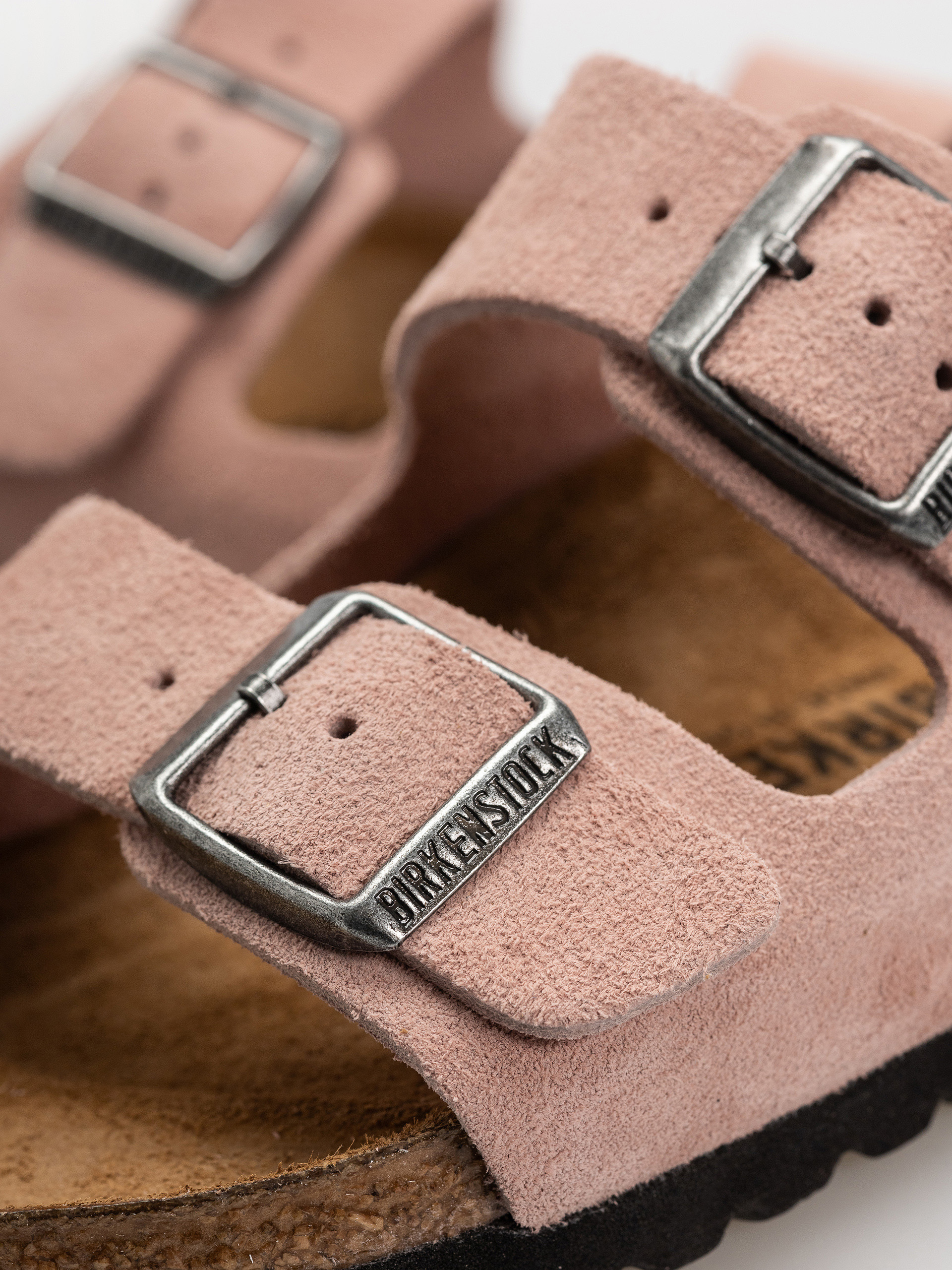 Šľapky Birkenstock Arizona Suede Leather Narrow (pink clay)