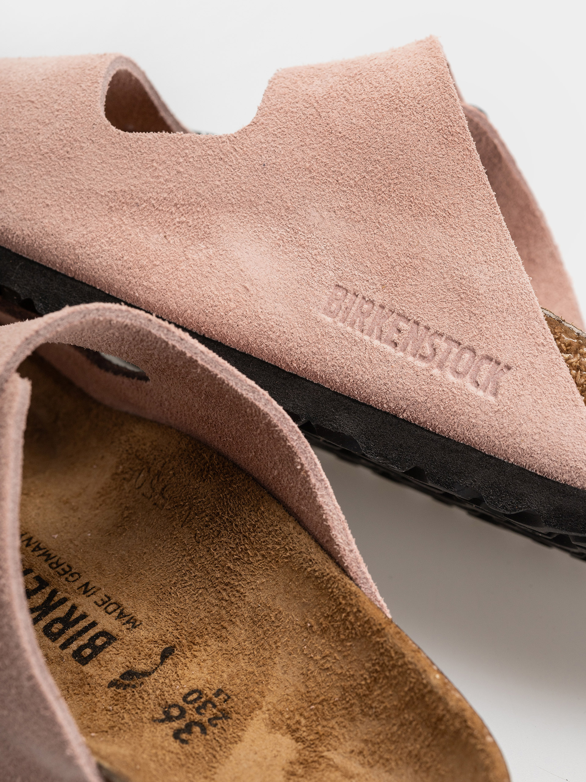 Šľapky Birkenstock Arizona Suede Leather Narrow (pink clay)