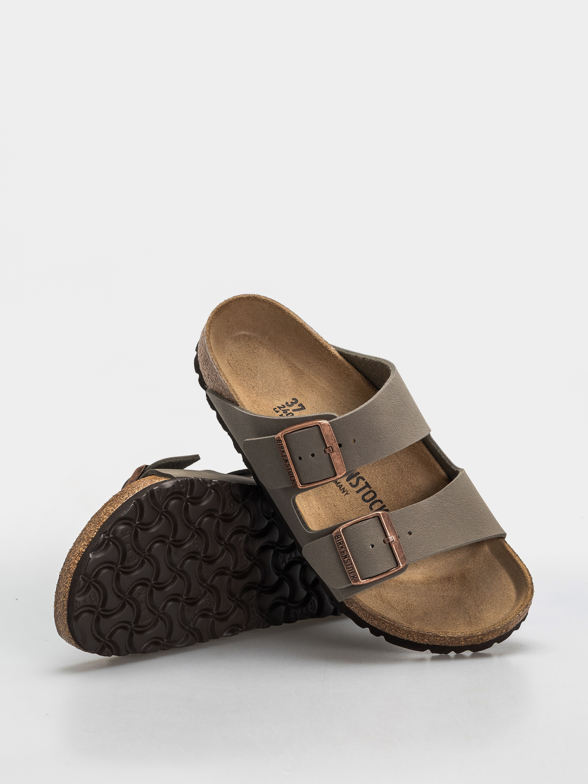 Šľapky Birkenstock Arizona Birkibuc Regular (stone)