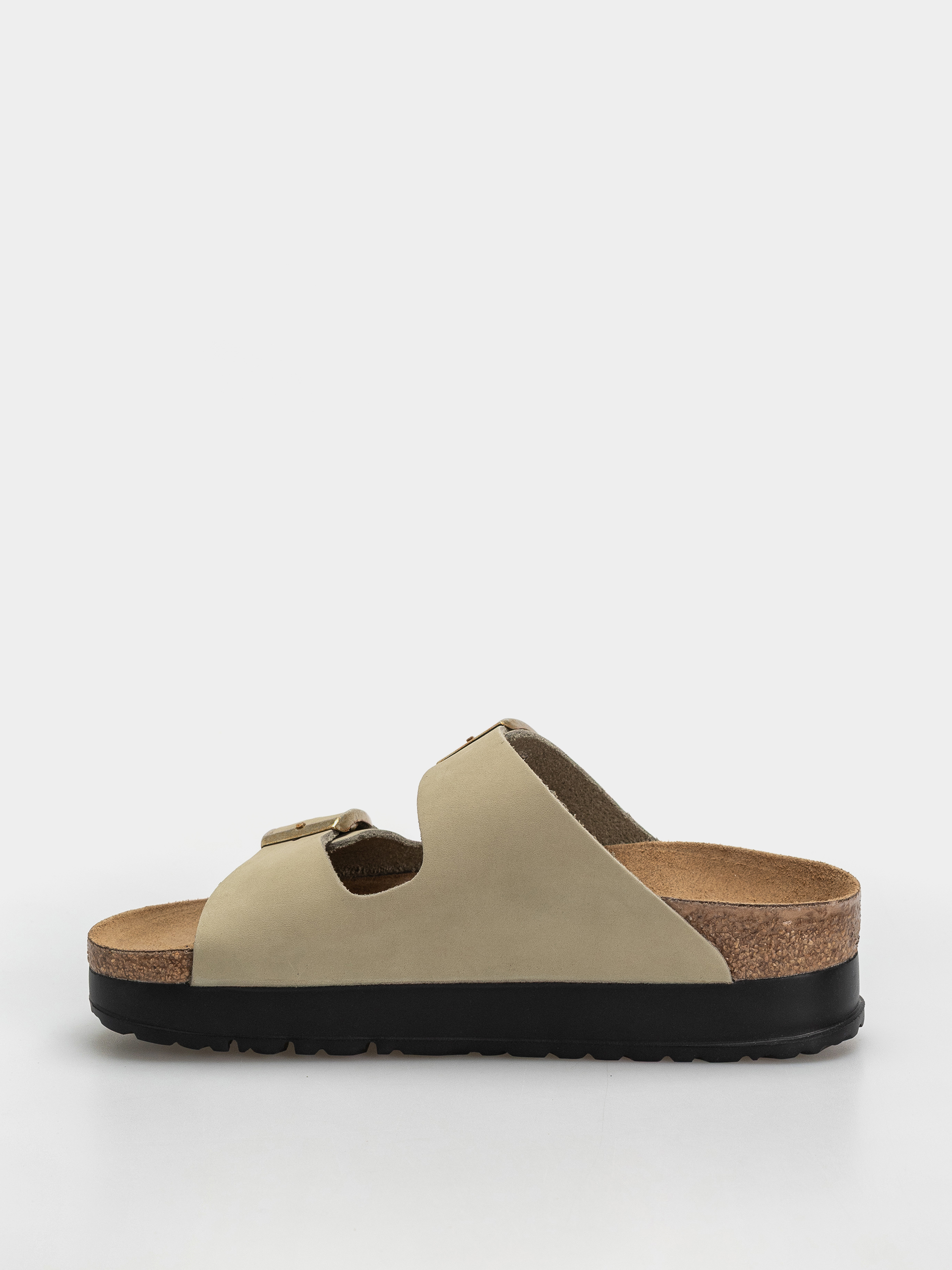 Šľapky Birkenstock Arizona Flex Platform Nubuck Leather Narrow Wmn (eucalyptus)