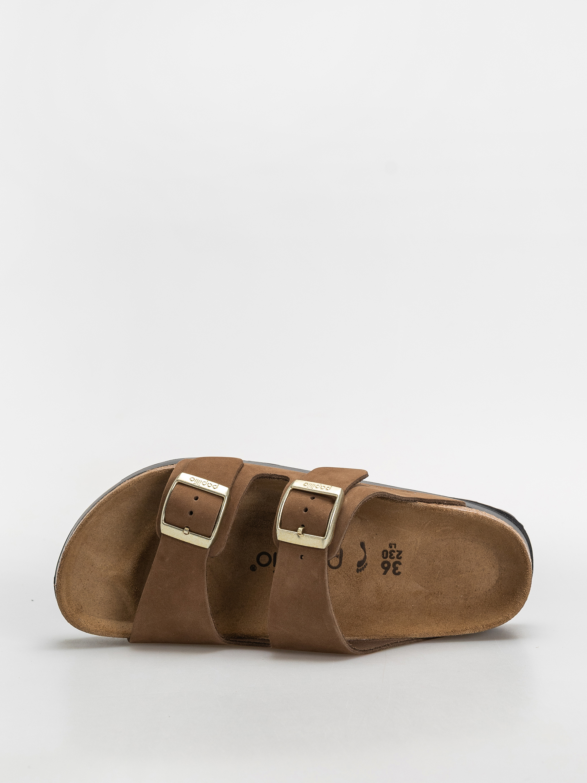 Šľapky Birkenstock Arizona Flex Platform Nubuck Leather Narrow Wmn (dark tea)