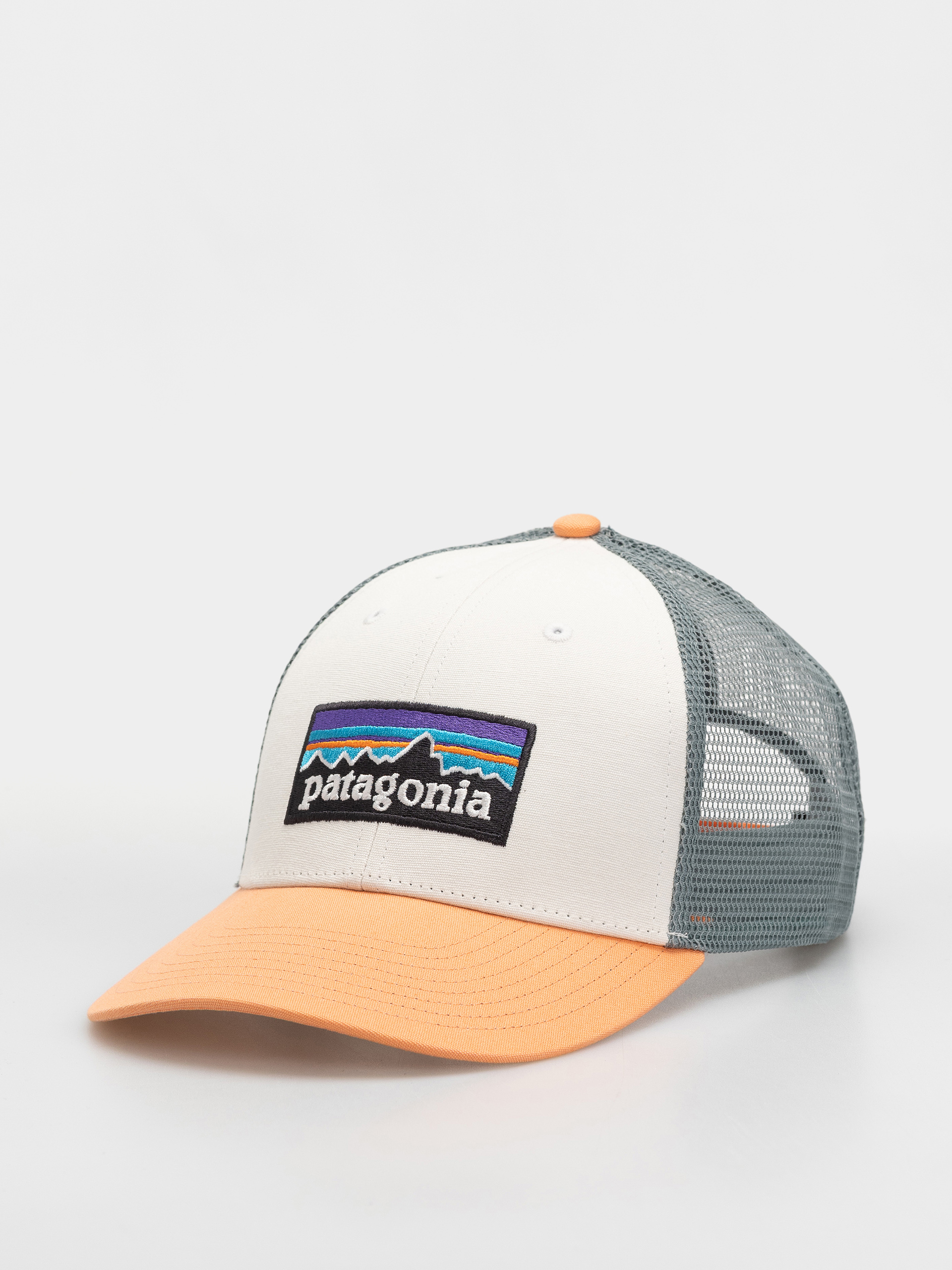 Šiltovka Patagonia P 6 Logo LoPro Trucker (white w/peach sherbet)