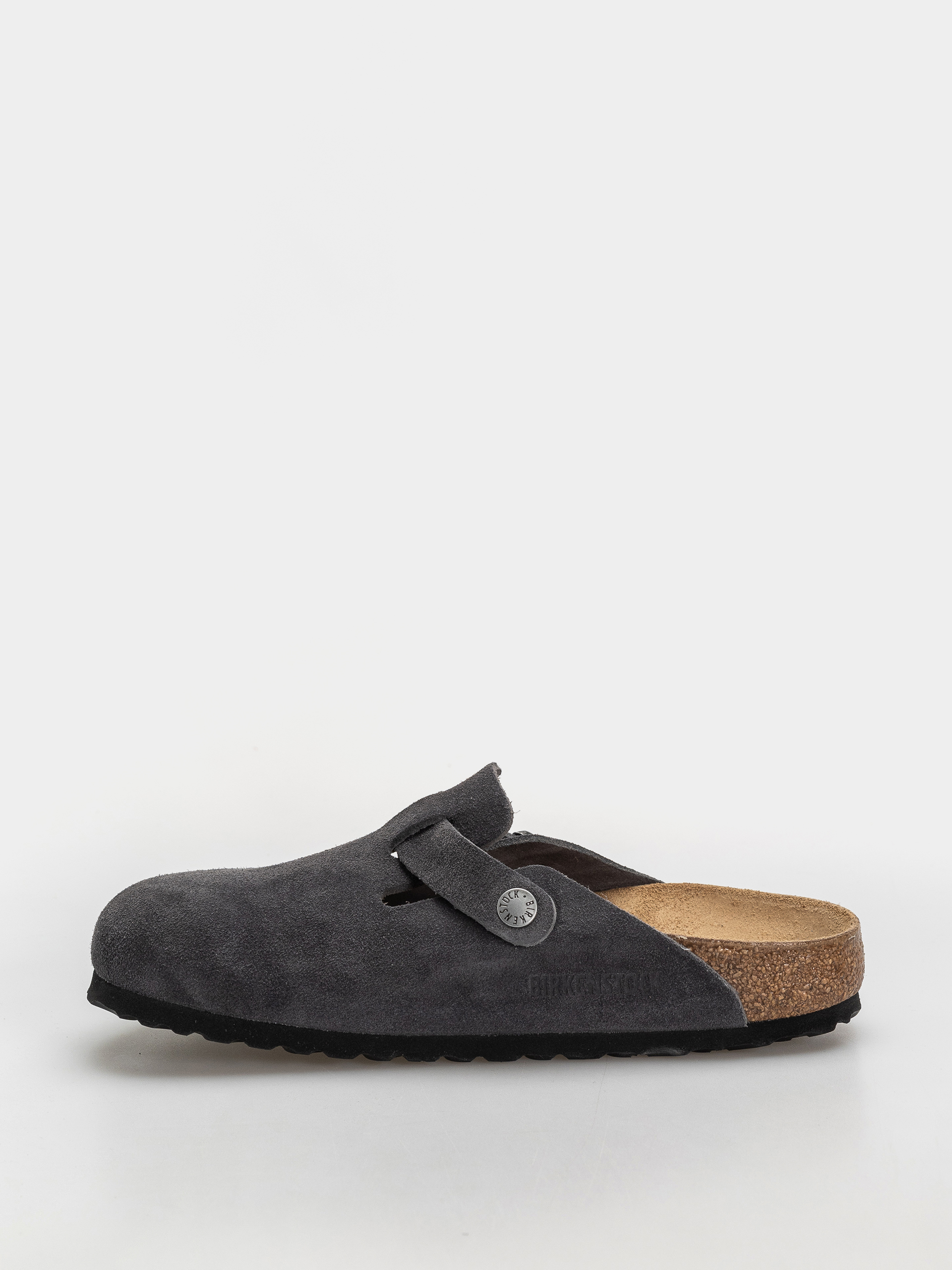 Šľapky Birkenstock Boston Suede Leather Narrow (charcoal)