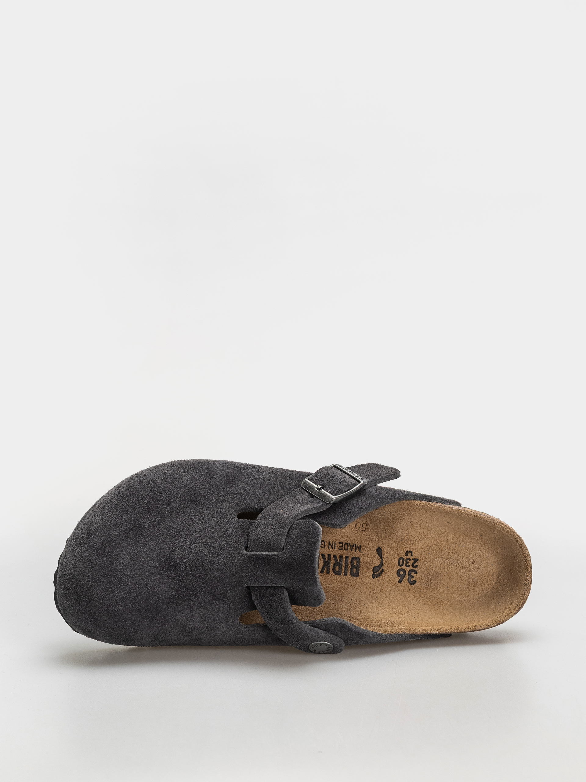 Šľapky Birkenstock Boston Suede Leather Narrow (charcoal)